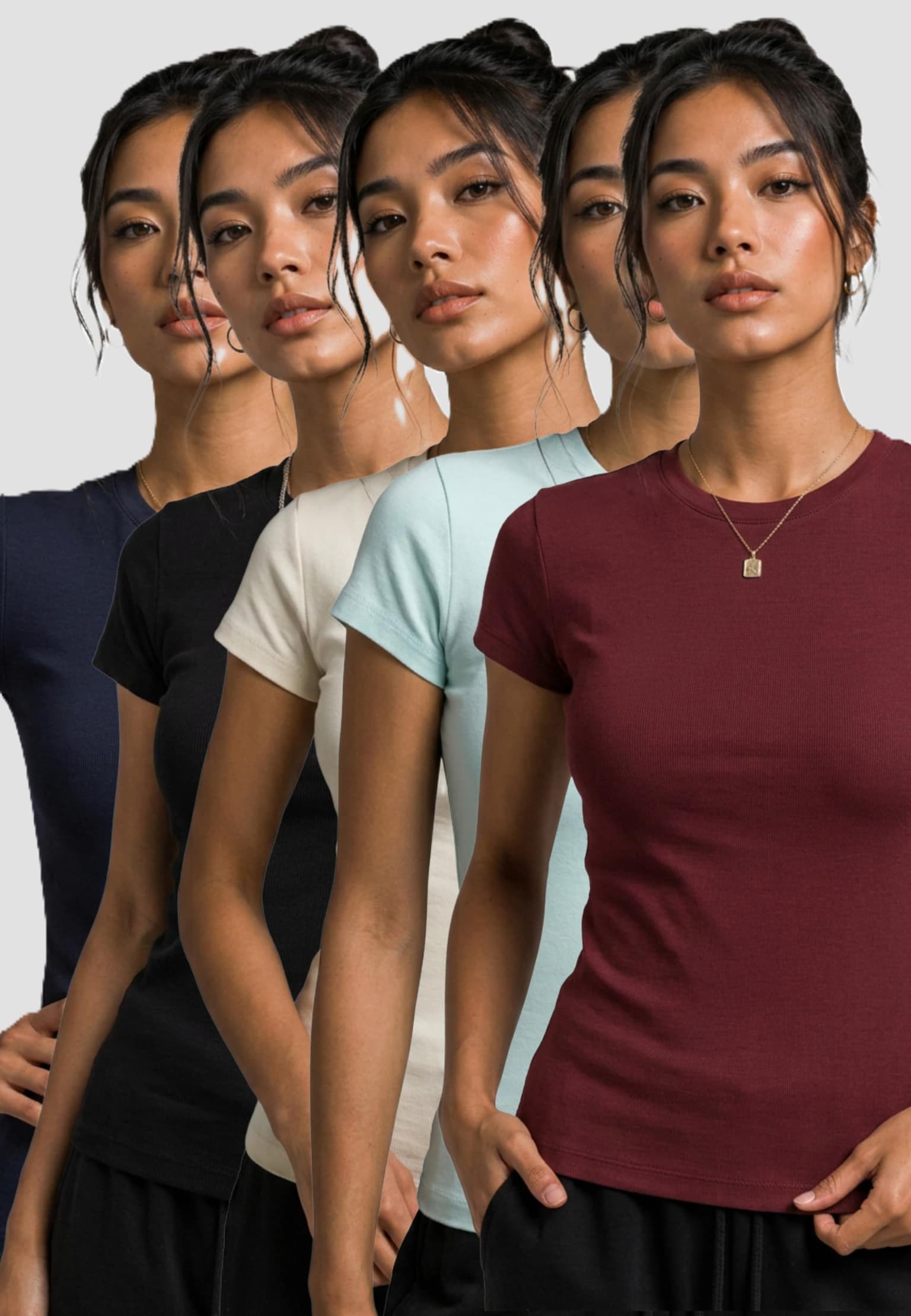 Urban Classics Ladies Short Slim Tee 5-Pack