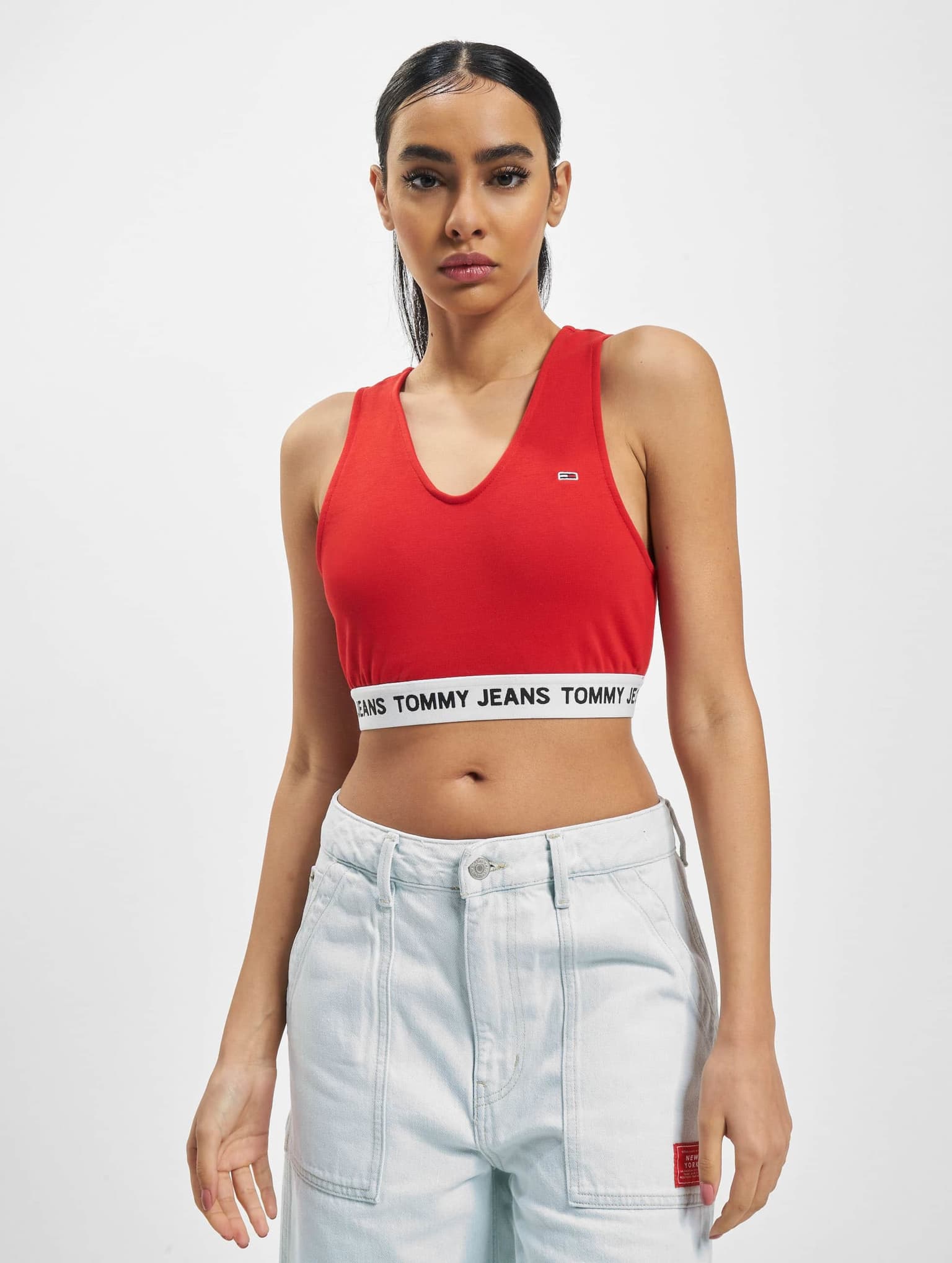 Tommy Jeans Super V-Logo Waistband Crop Top – Bild 3