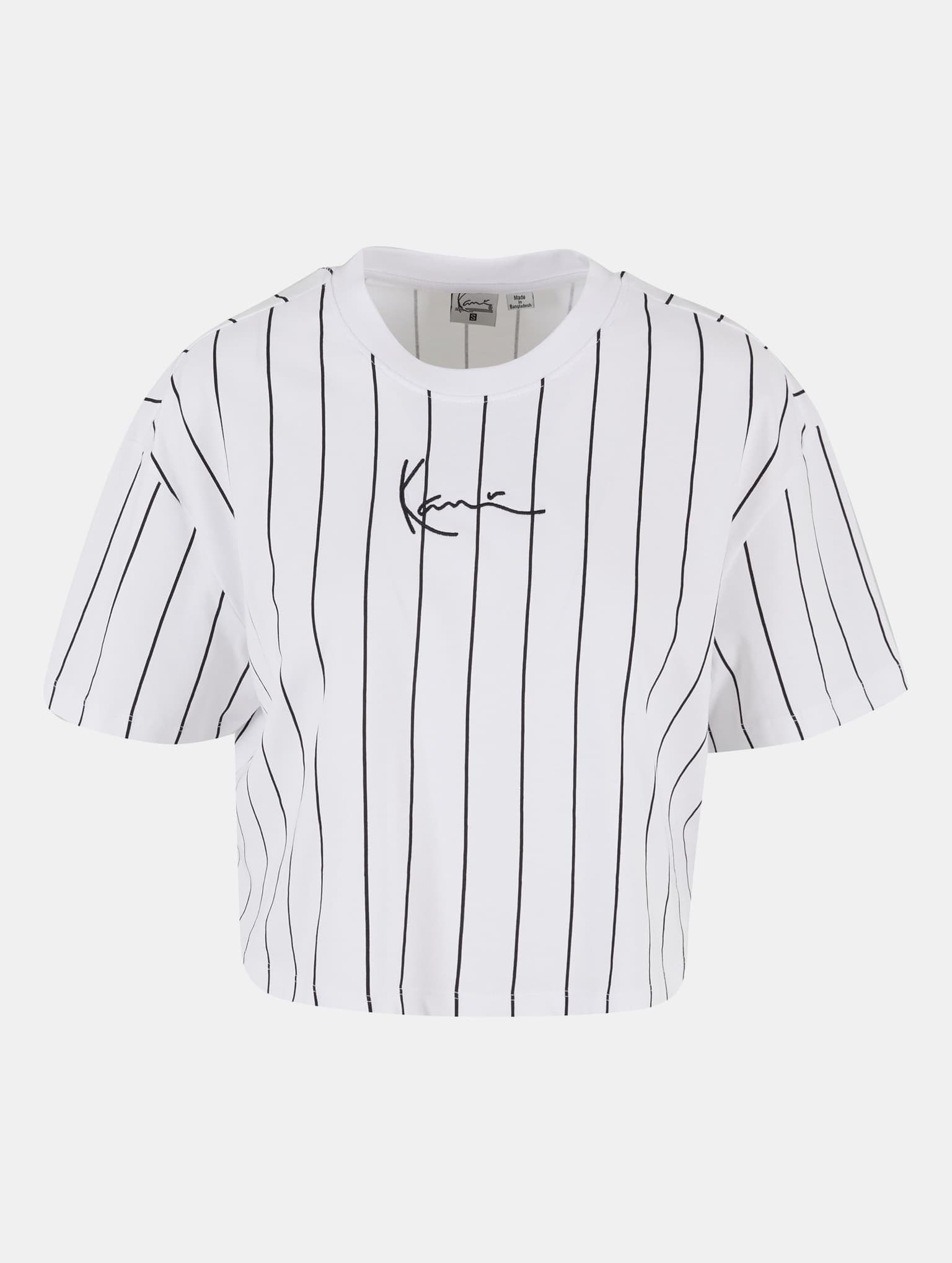 Karl Kani Small Signature Essential Pinstripe Crop T-Shirt – Bild 4