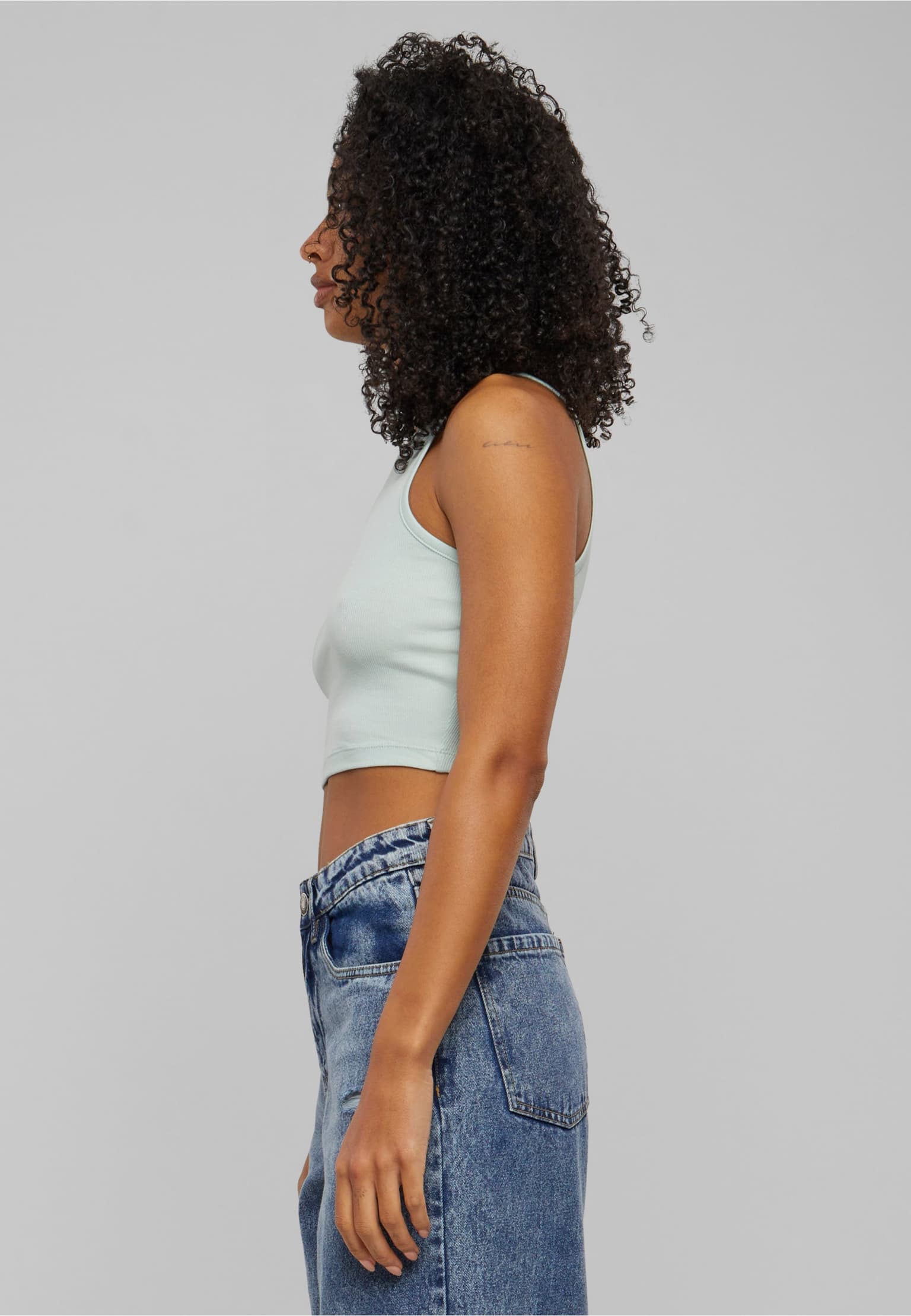 Urban Classics Ladies Essentials Cropped Rib Top – Bild 3