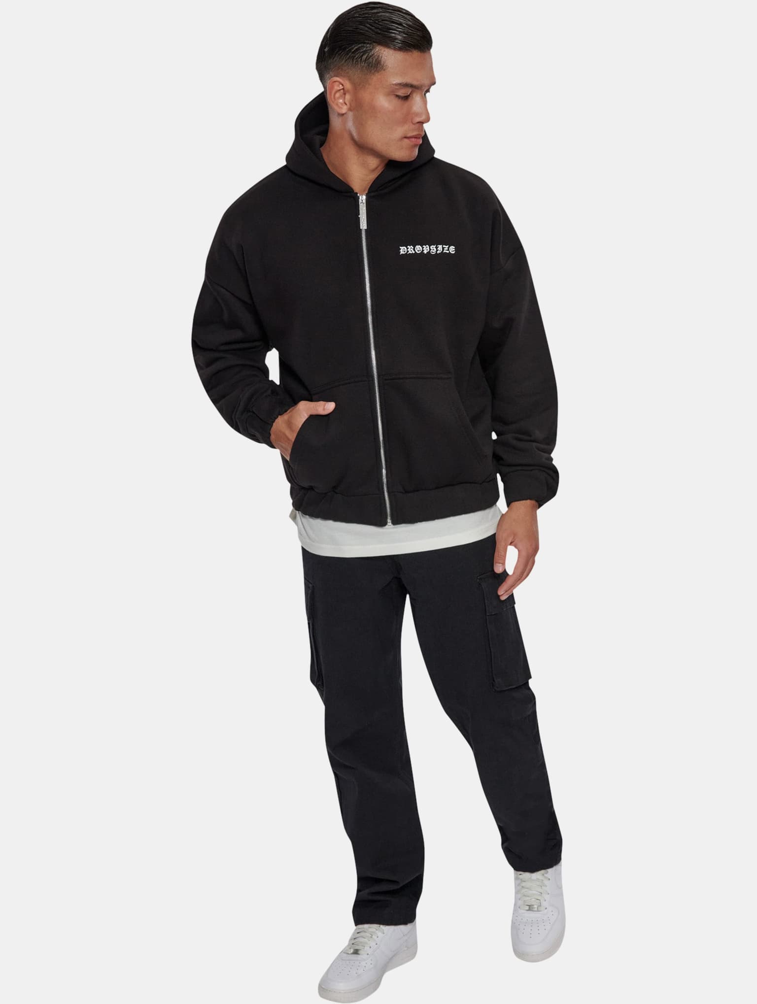 Dropsize Super Heavy Oversized Crime Zip Hoodie – Bild 3