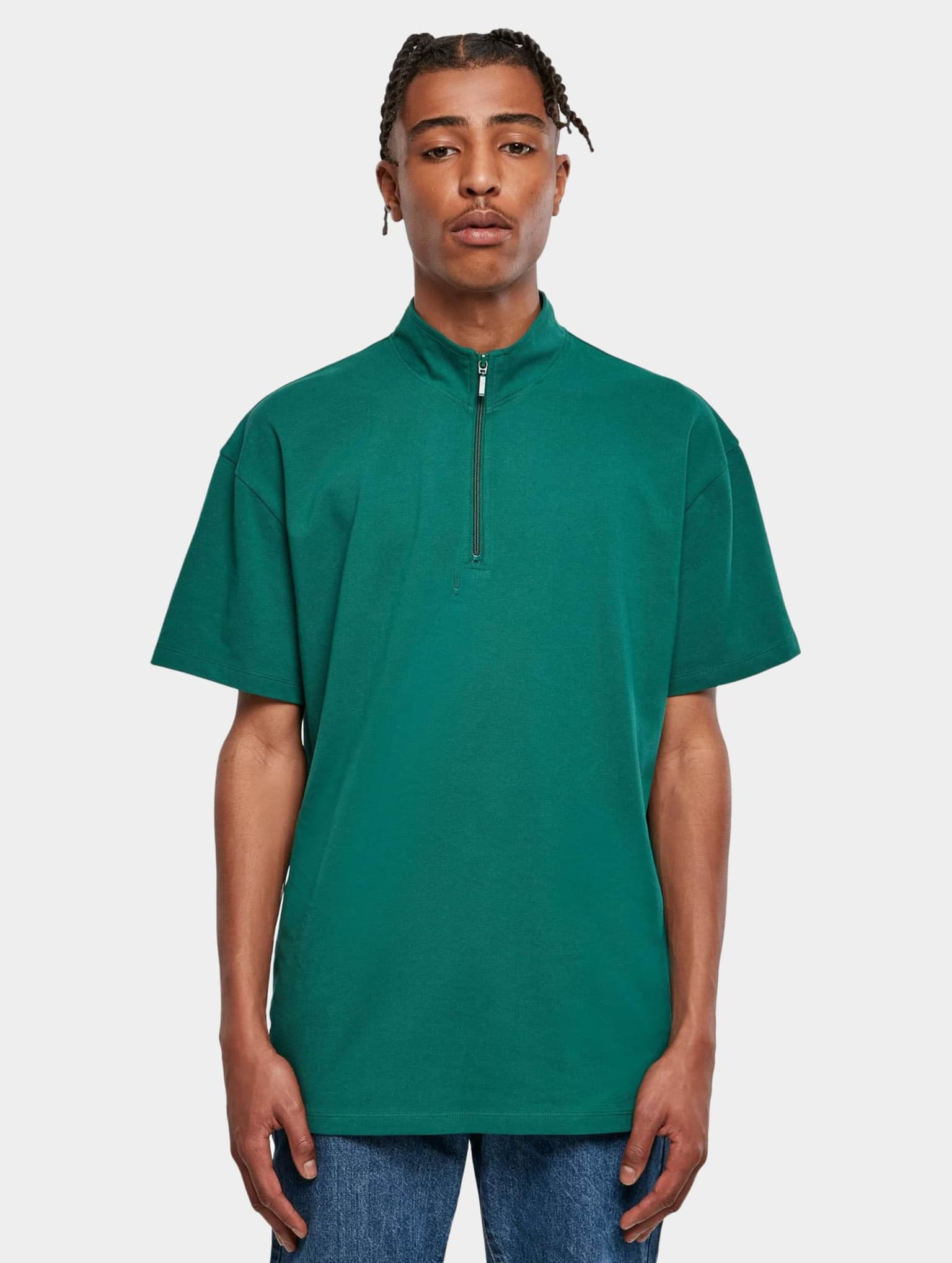 Urban Classics Boxy Zip Pique Tee