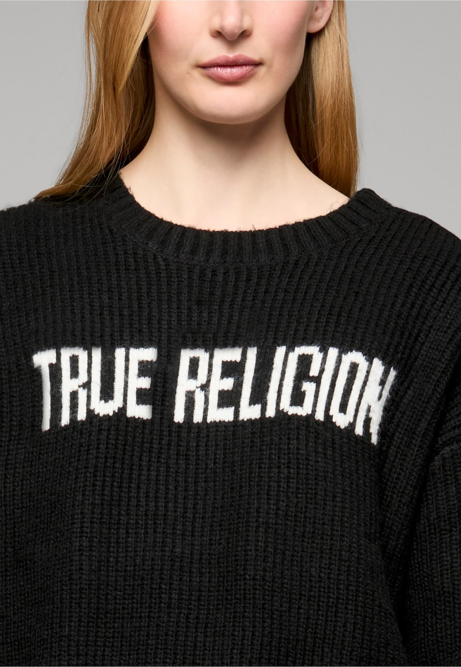 True Religion LOGO OFF SHOULDER SWEATER – Bild 4