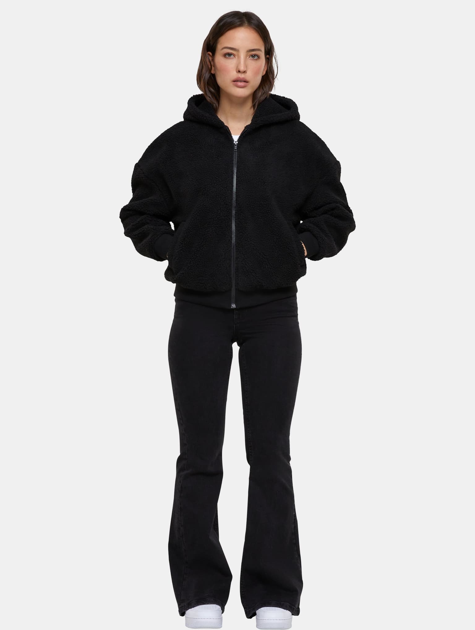 Urban Classics Ladies Oversized Sherpa Zip Hoody – Bild 4