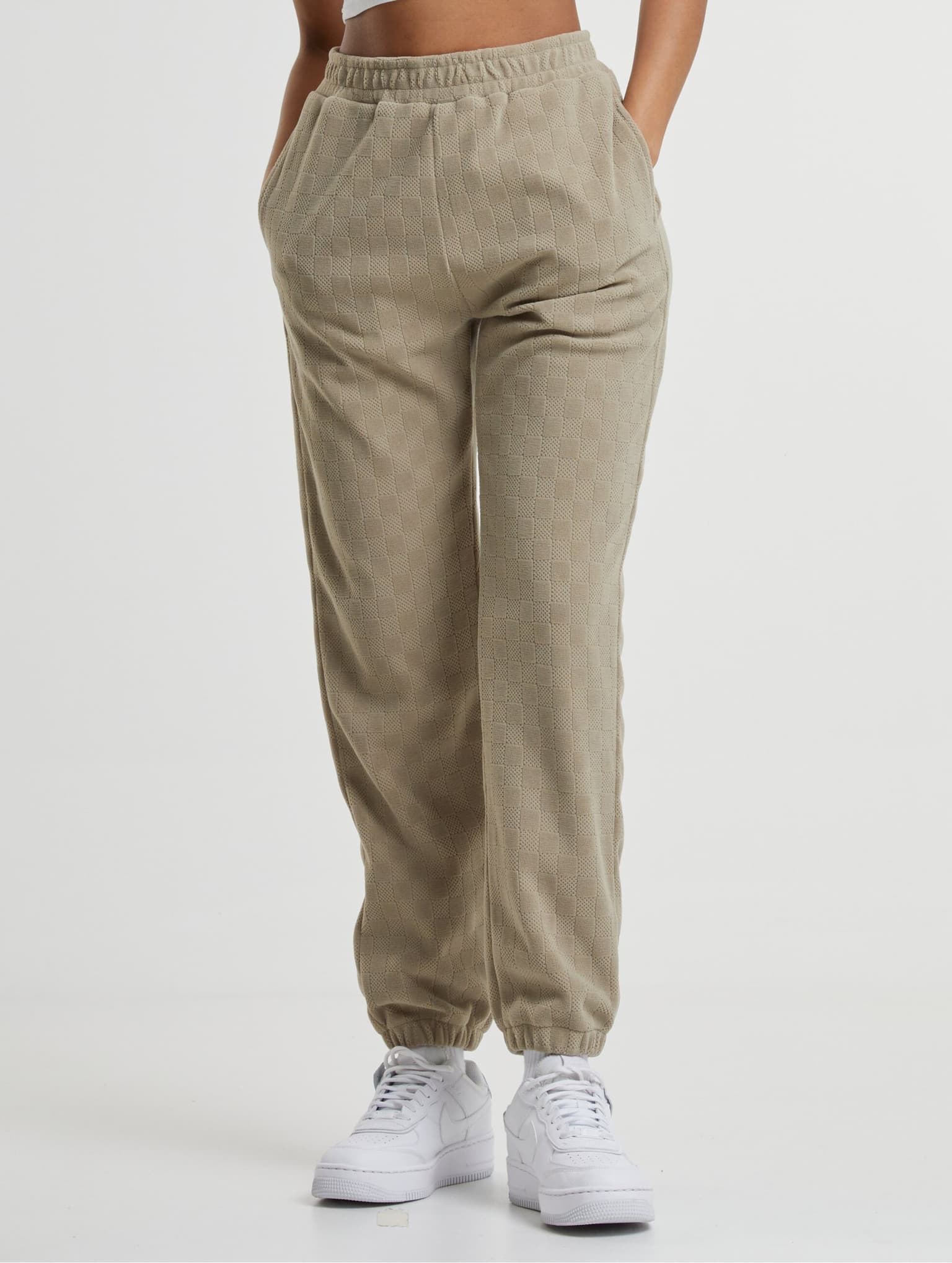 Urban Classics Ladies Jacquard Velvet Jogginghose