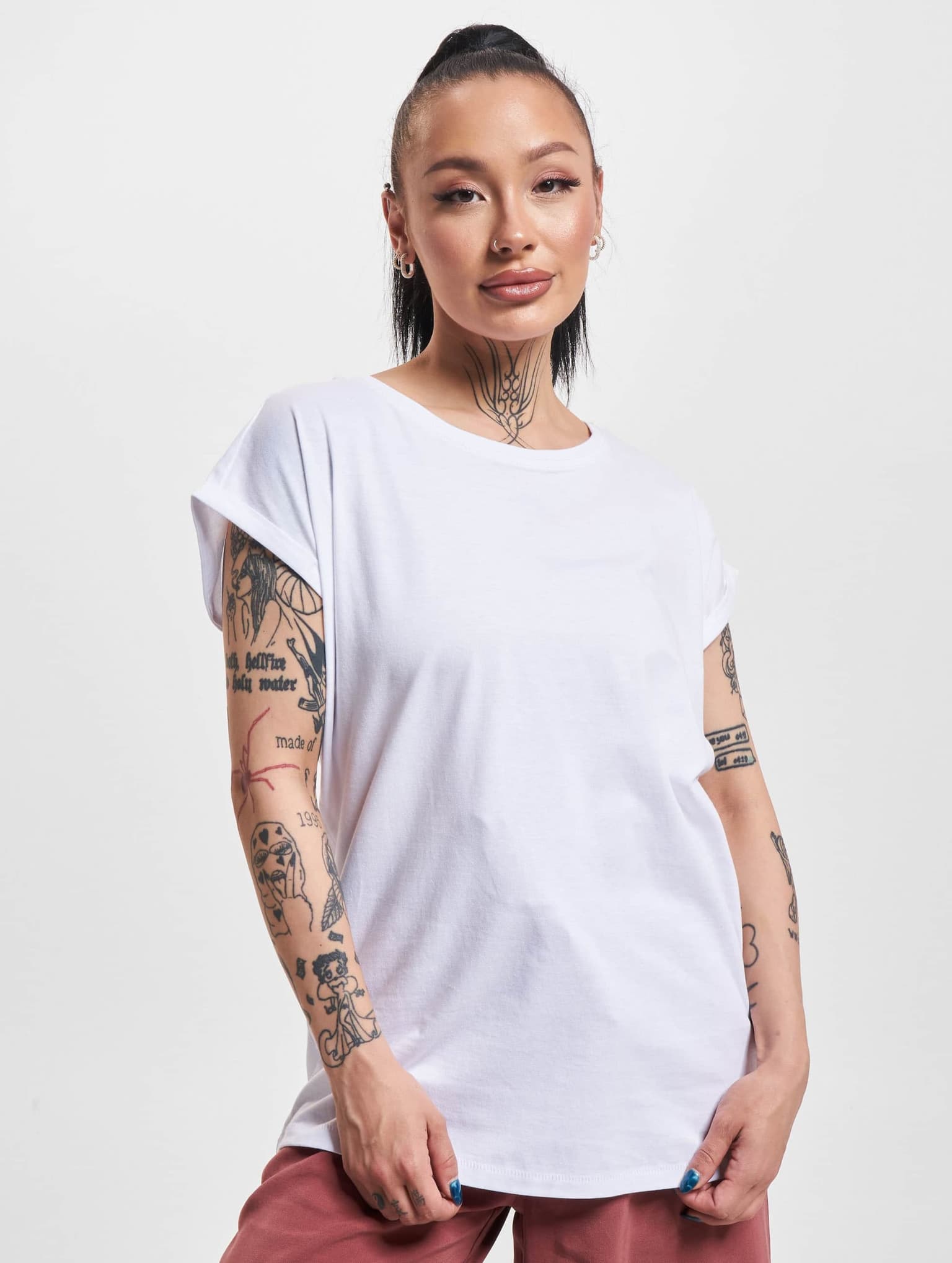 Urban Classics Ladies Extended Shoulder Tee 2-Pack – Bild 3
