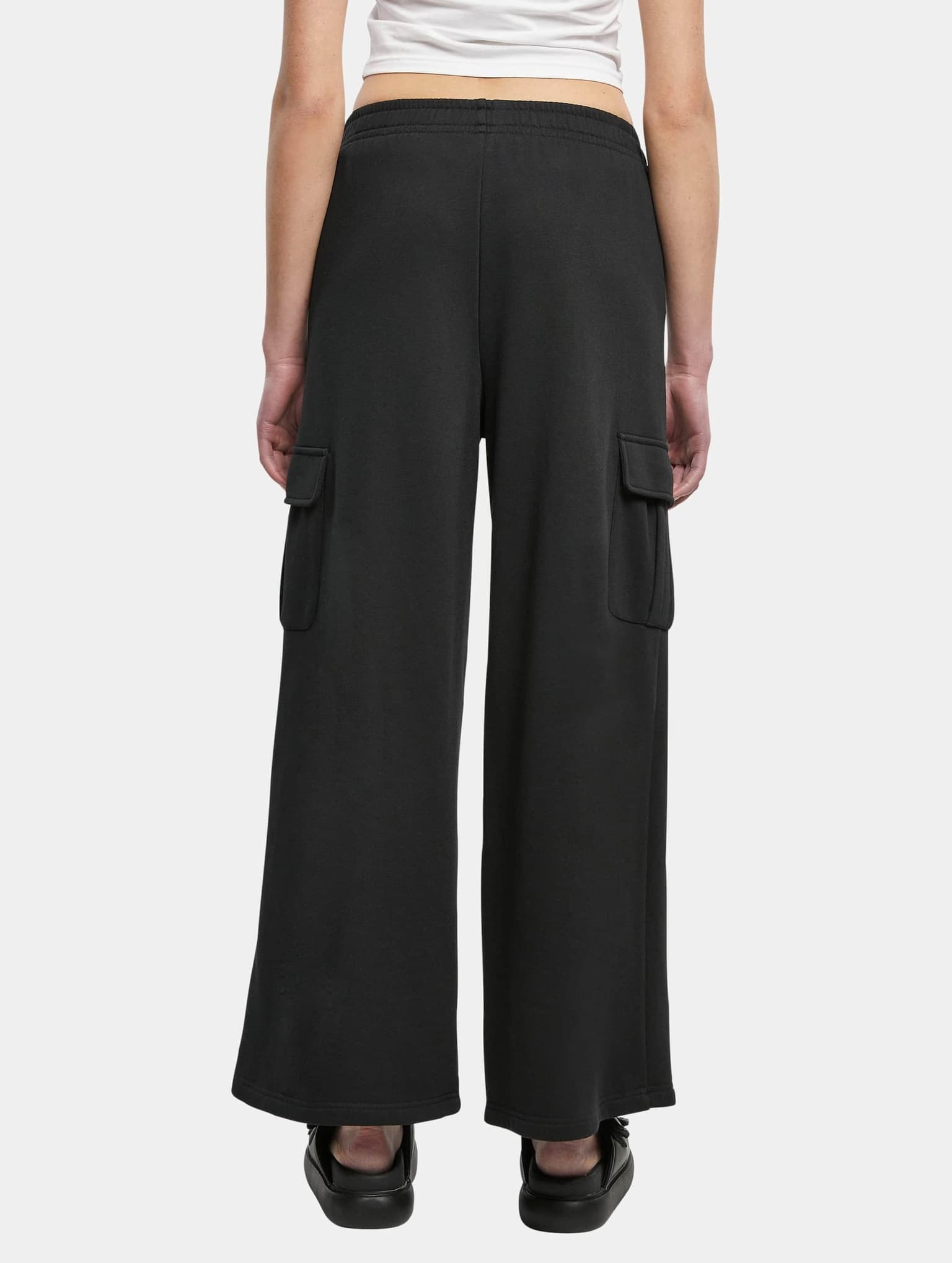 Urban Classics Ladies Highwaist Wide Leg Cargo Terry Pants – Bild 2