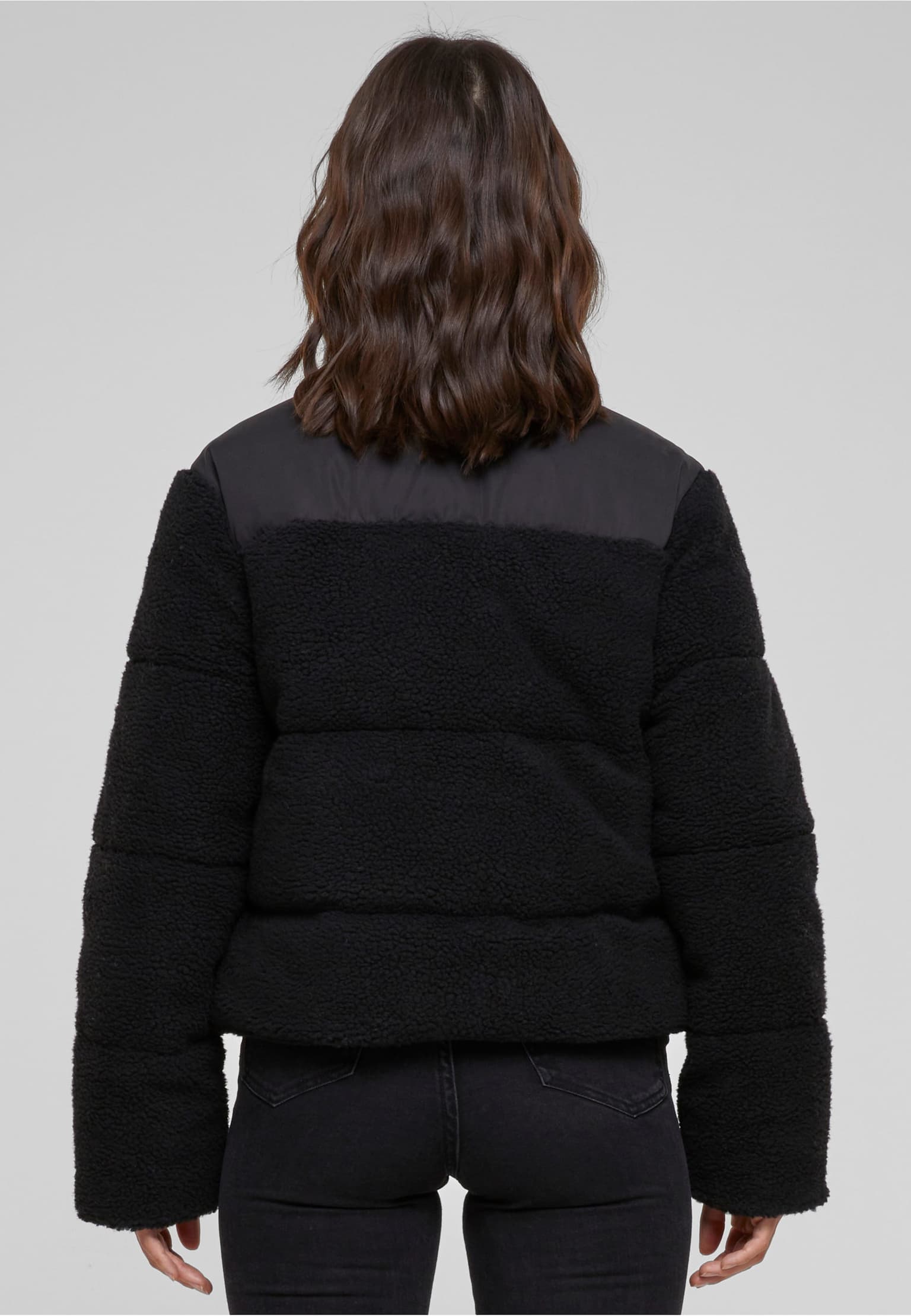Urban Classics Ladies Short Sherpa Mix Puffer Jacket – Bild 2