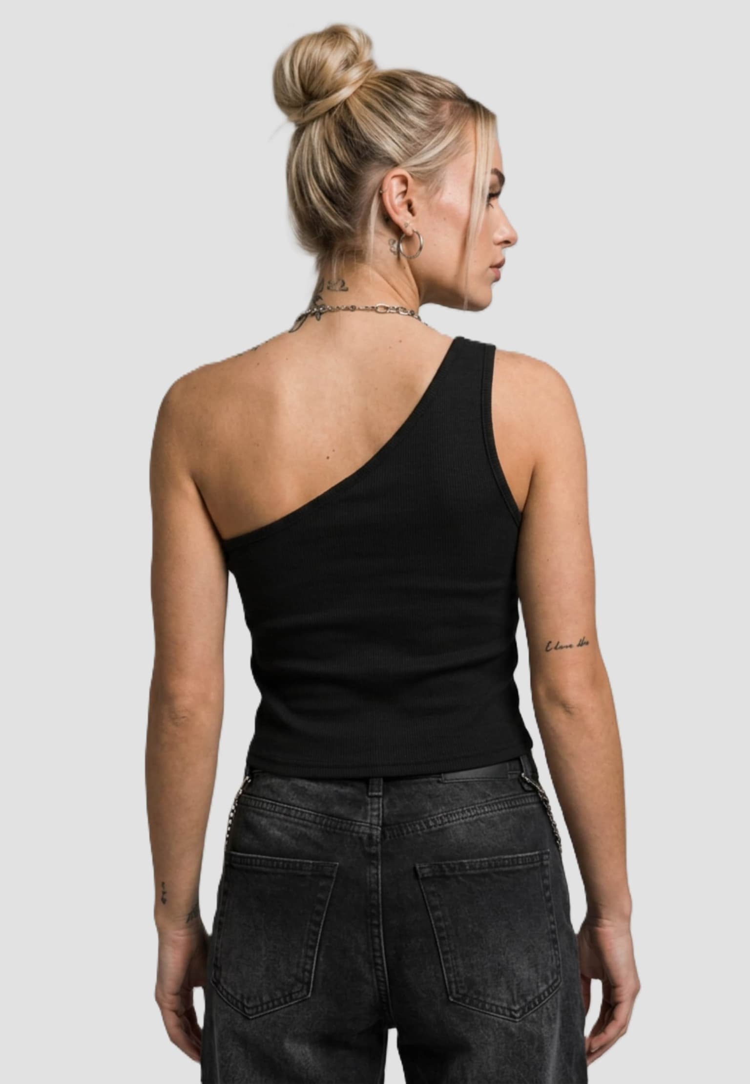 Urban Classics Ladies Cropped Asymmetric Top – Bild 2