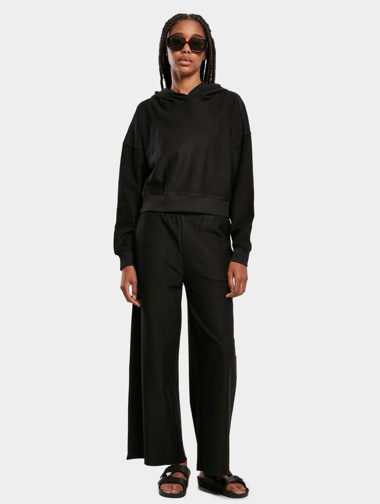 Urban Classics Ladies Oversized Short Rib Hoody – Bild 4