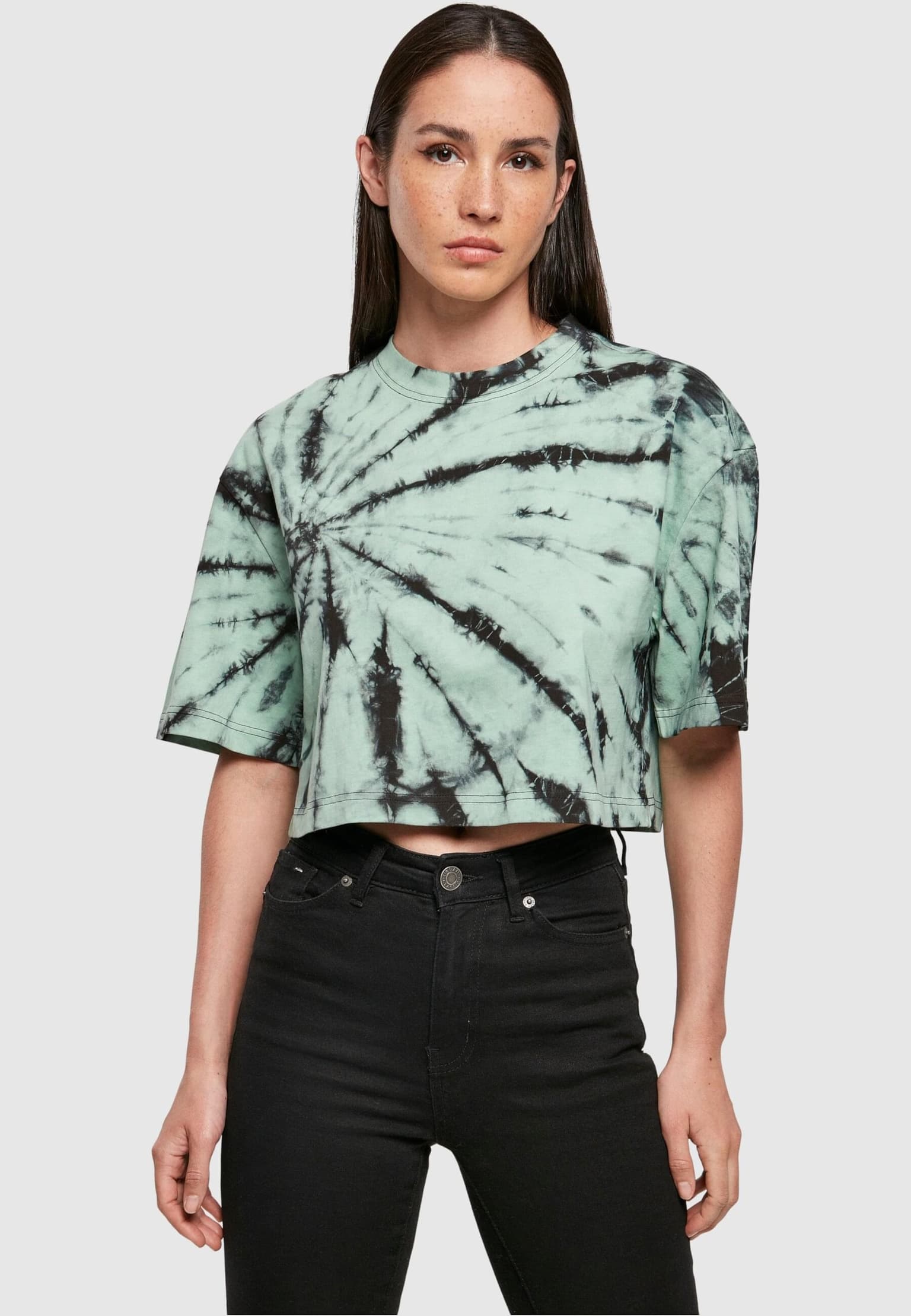 Urban Classics Ladies Oversized Cropped Tie Dye Tee – Bild 3