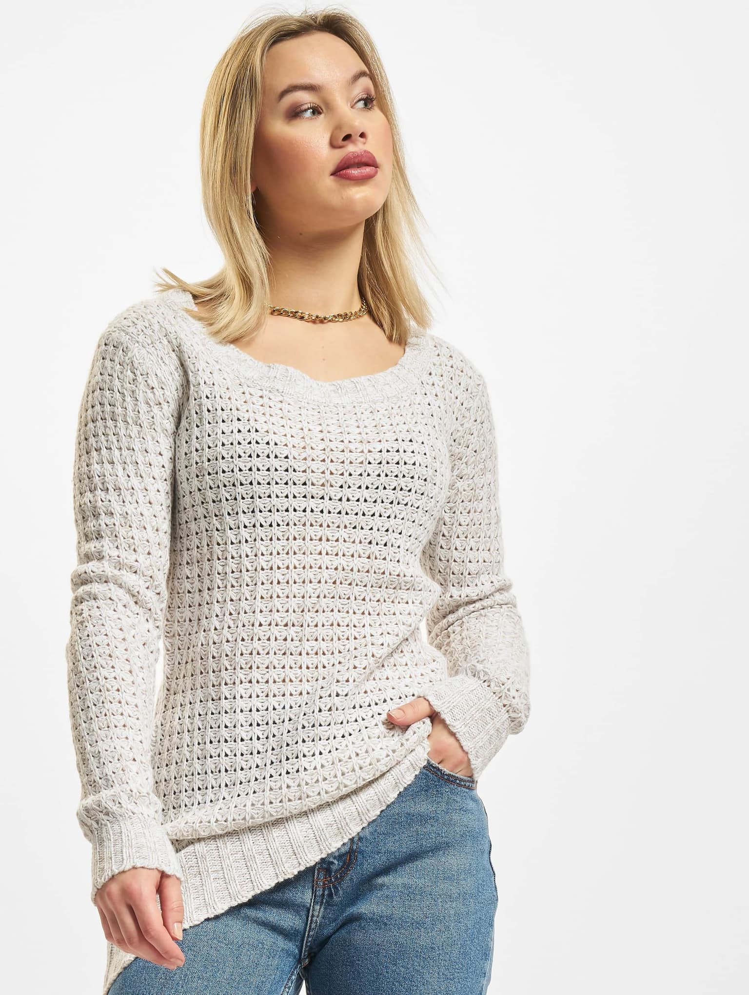 Urban Classics Ladies Long Wideneck Sweater