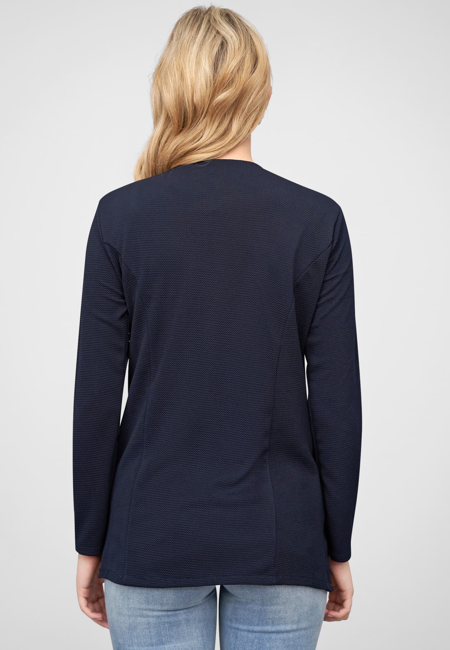 Cloud5ive Damen Blazer mit 2-Zip-Pockets u. Strukturstoff – Bild 2