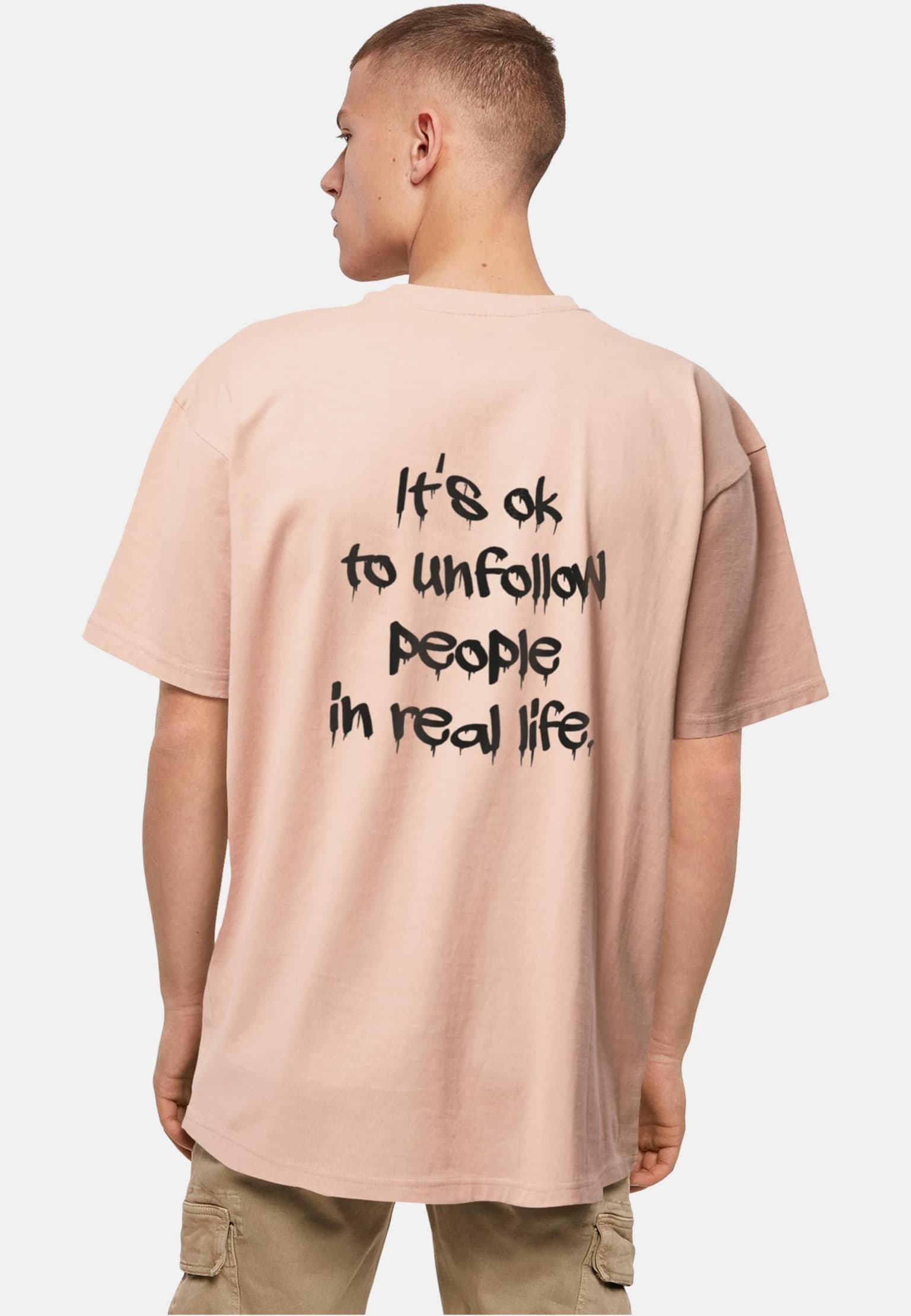 Merchcode POD Unfollow front X Oversize Tee – Bild 2