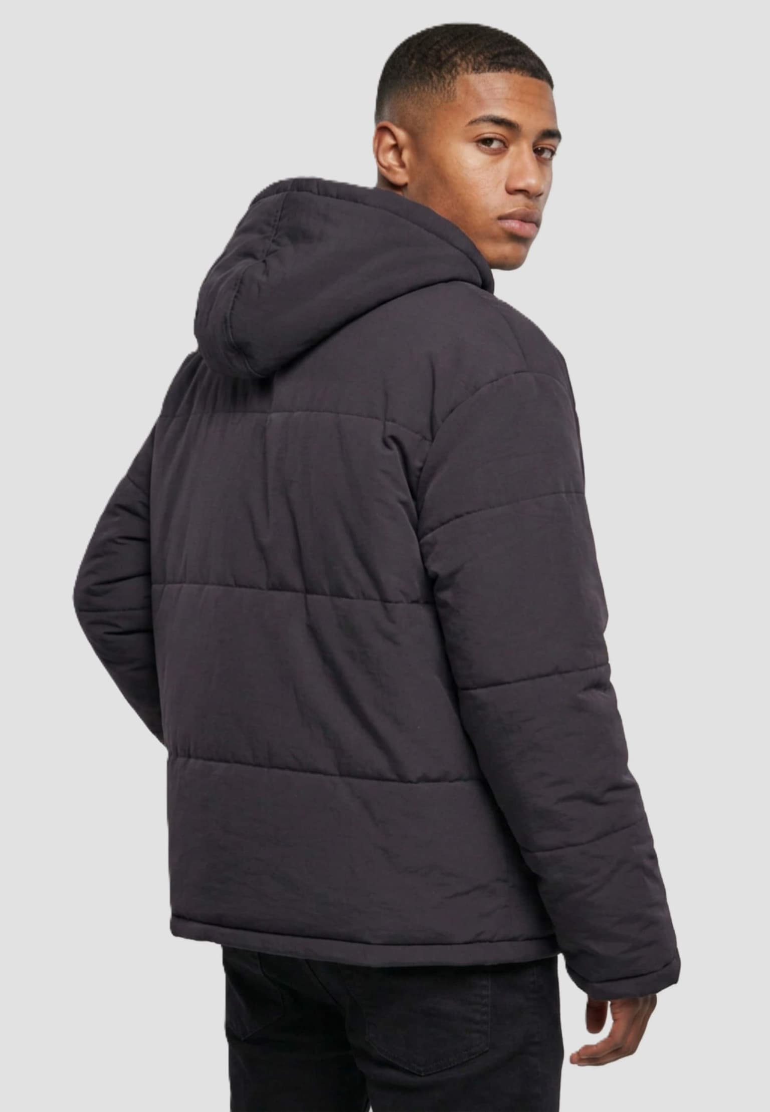 Urban Classics Hooded Block Puffer Jacket – Bild 2