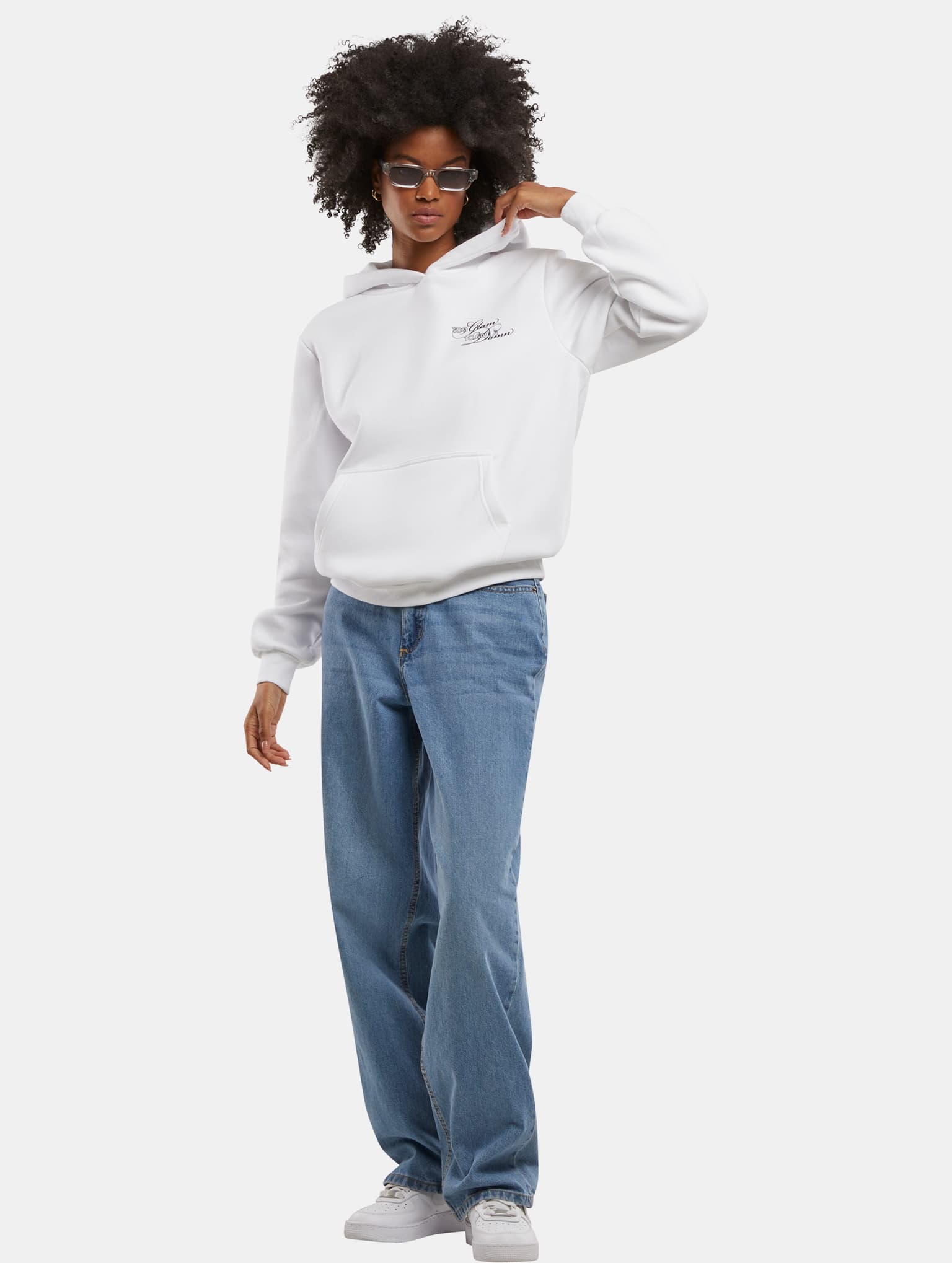 Miss Tee Give A Damn Ladies Fluffy Hoody – Bild 4
