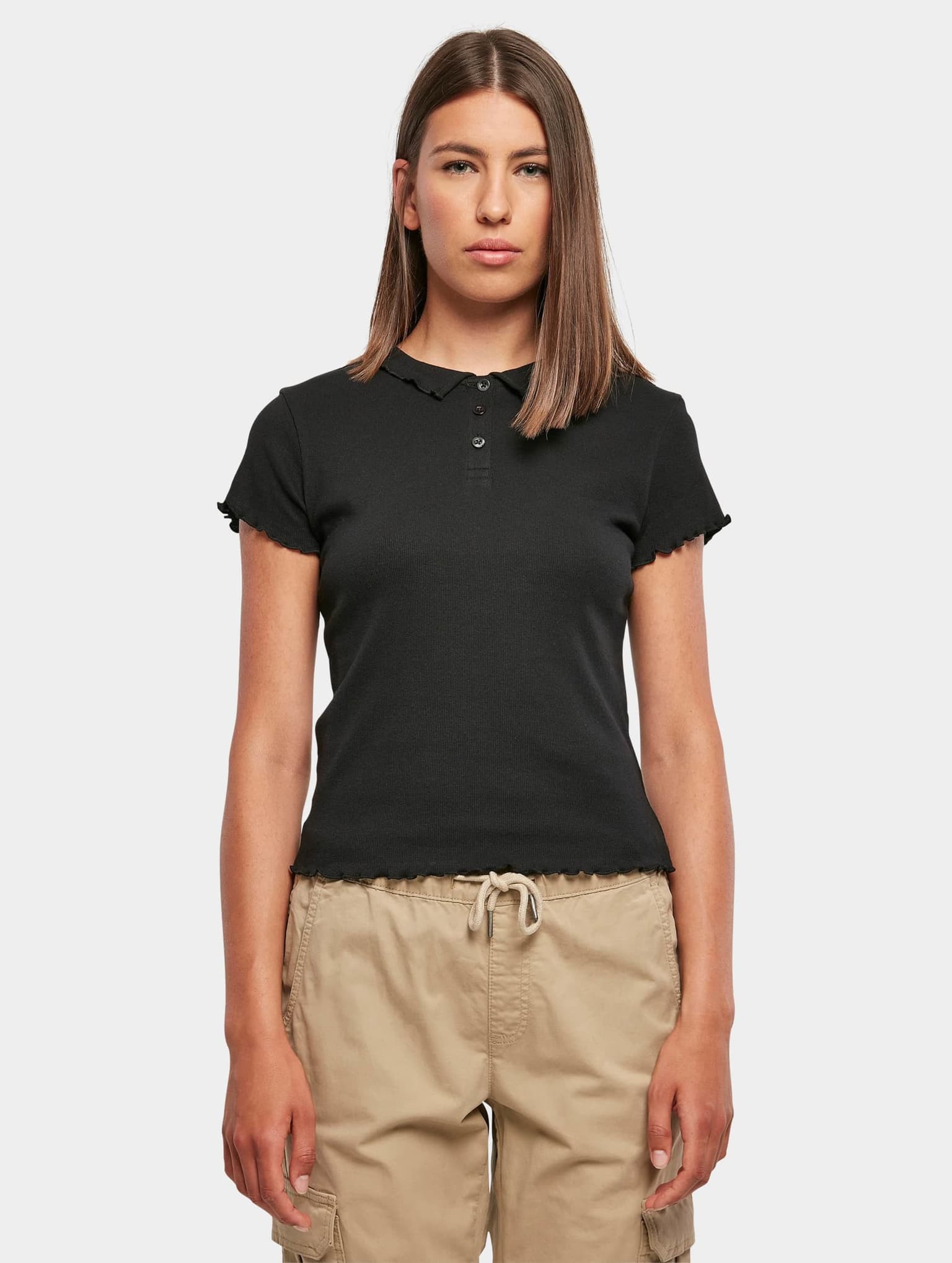 Urban Classics Ladies Rib Polo Tee – Bild 3