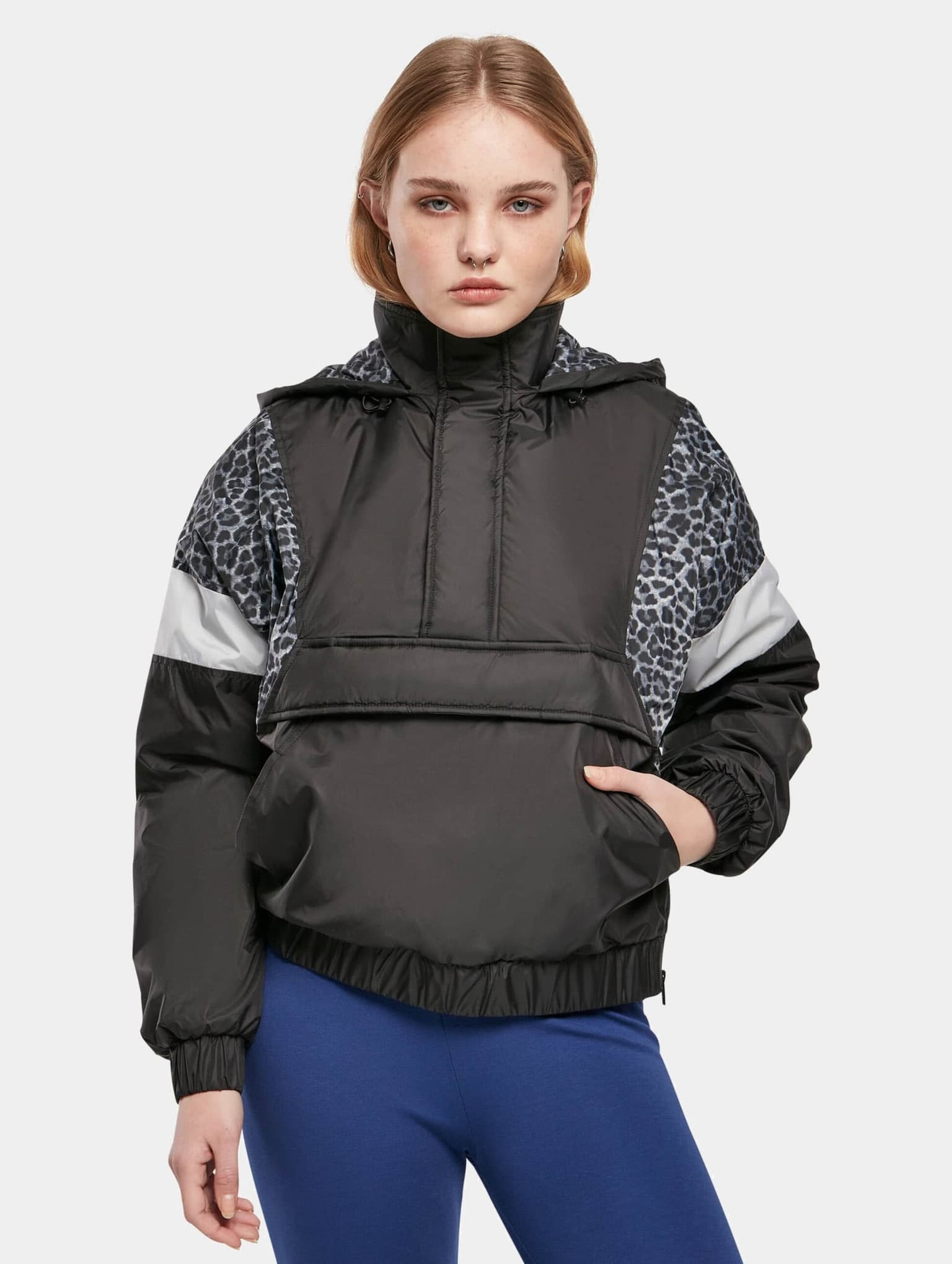 Urban Classics Ladies AOP Mixed Pull Over Jacket
