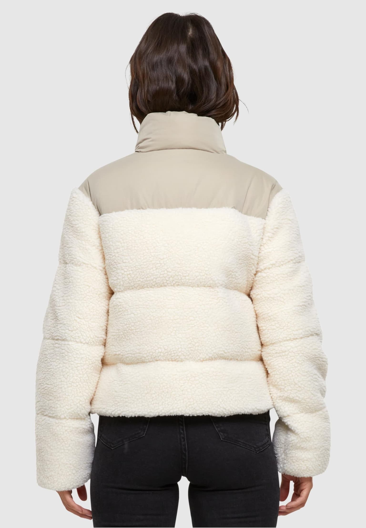 Urban Classics Ladies Short Sherpa Mix Puffer Jacket – Bild 2
