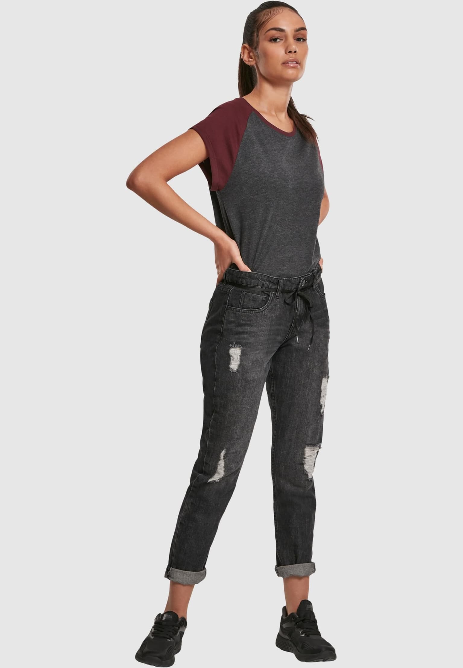Urban Classics Ladies Contrast Raglan Tee – Bild 4