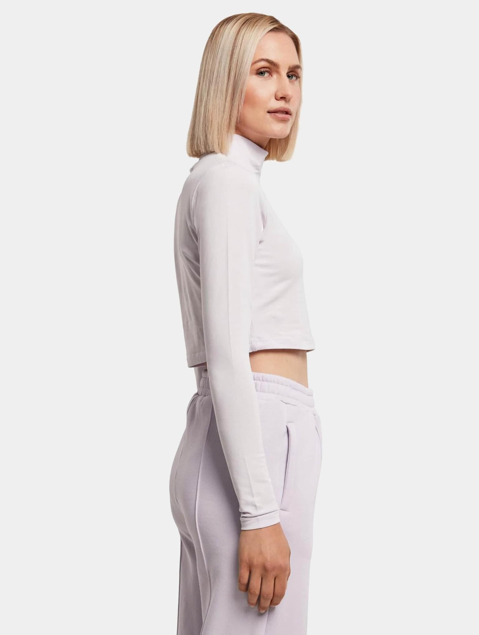 Urban Classics Ladies Essentials Cropped Turtelneck Longsleeve – Bild 3