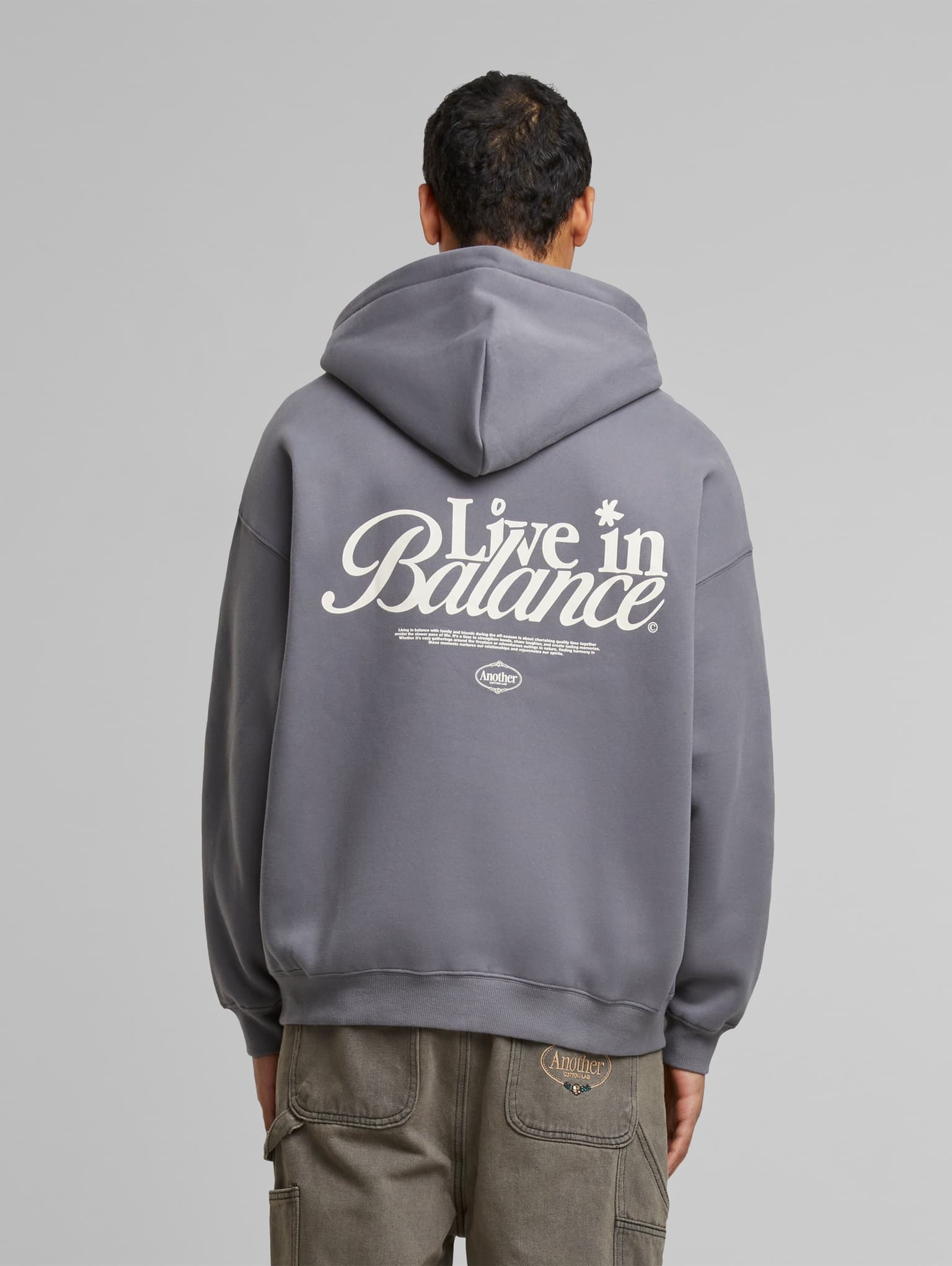 Another Cotton Lab Live in Balance Heavy Oversized Zip Hoodie – Bild 3