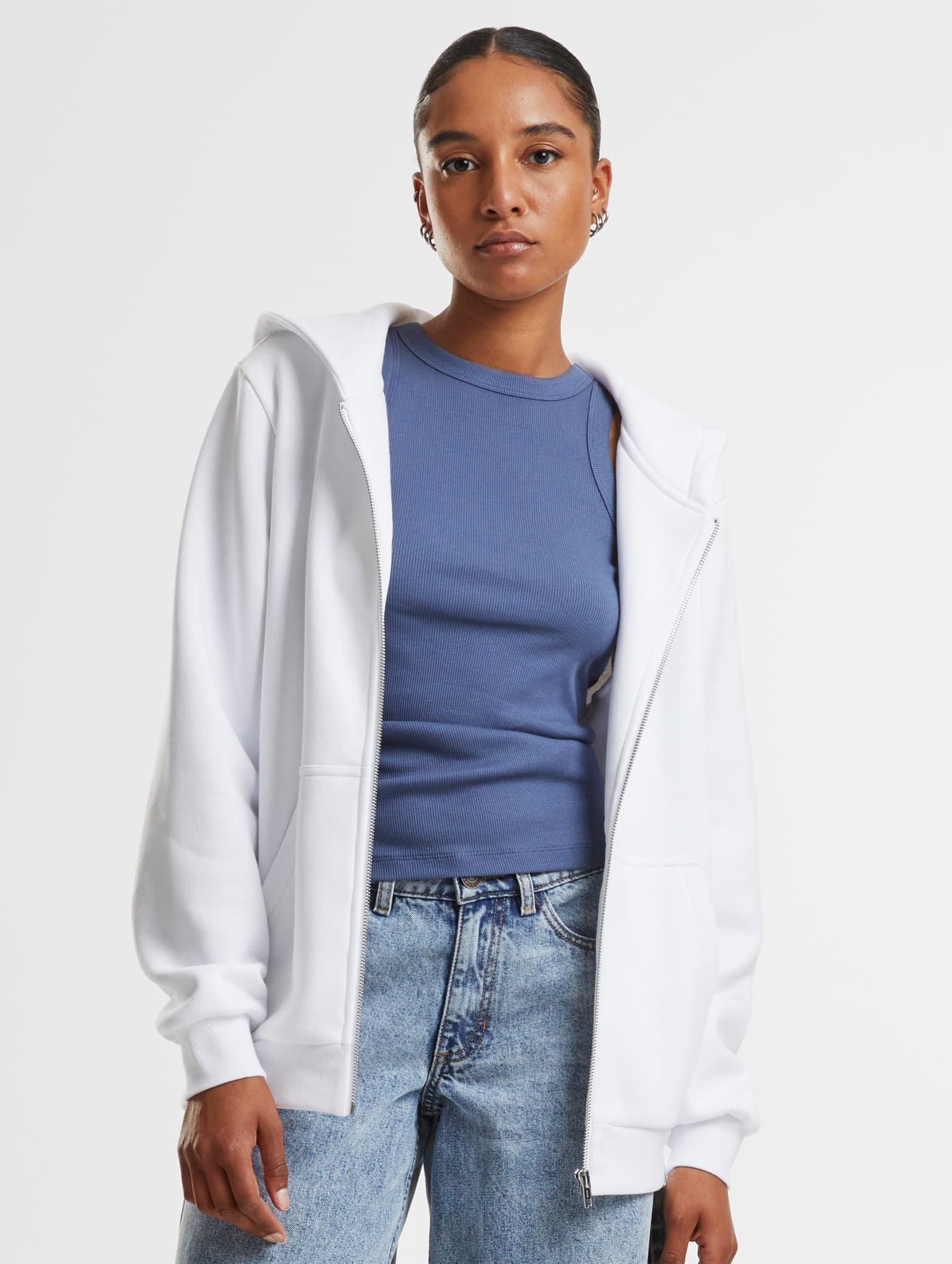 Urban Classics Ladies Fluffy Zip Hoodie