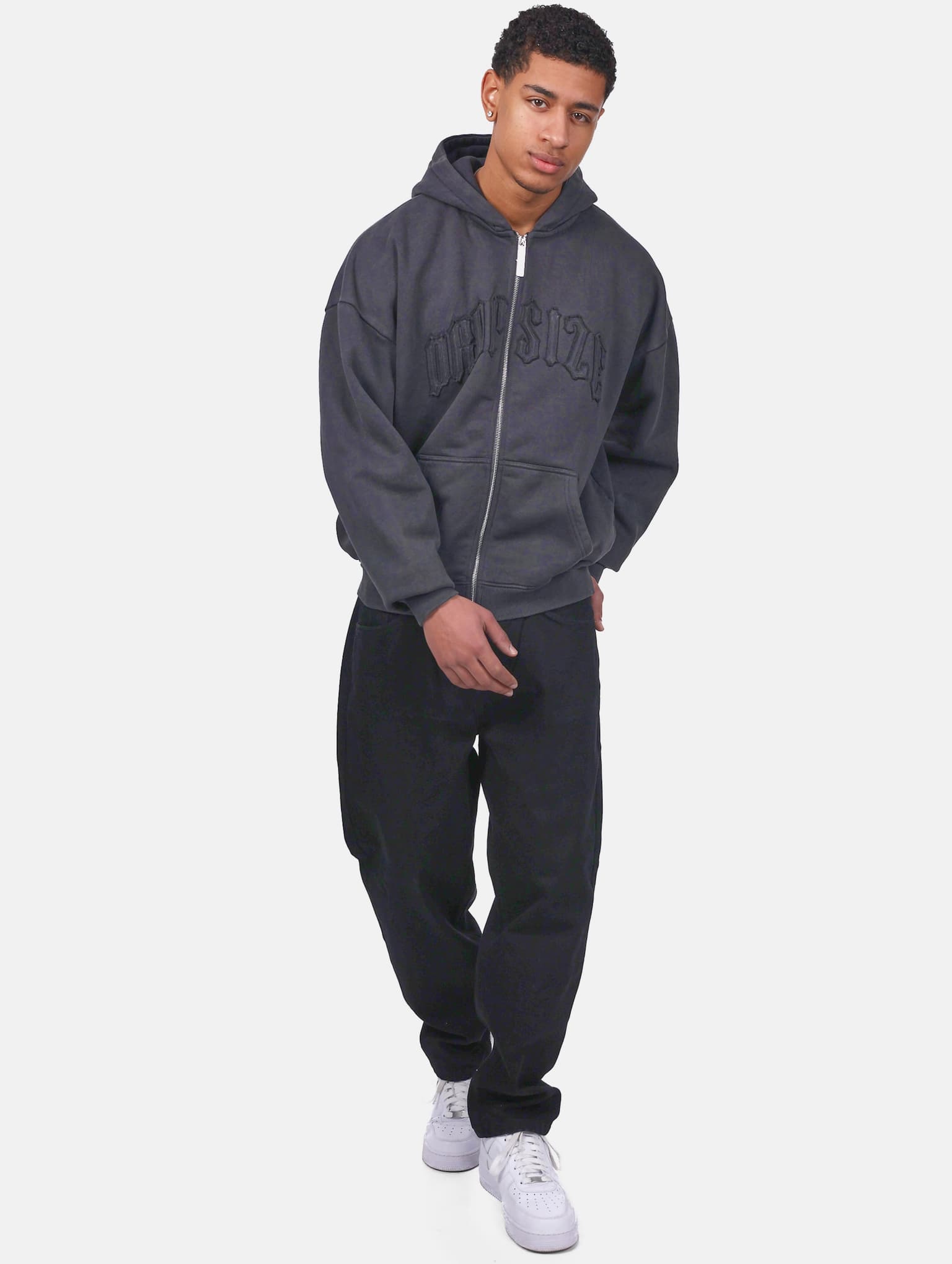 Dropsize SUPER HEAVY OVERISZE RAW EDGES ZIP HOODIE – Bild 4