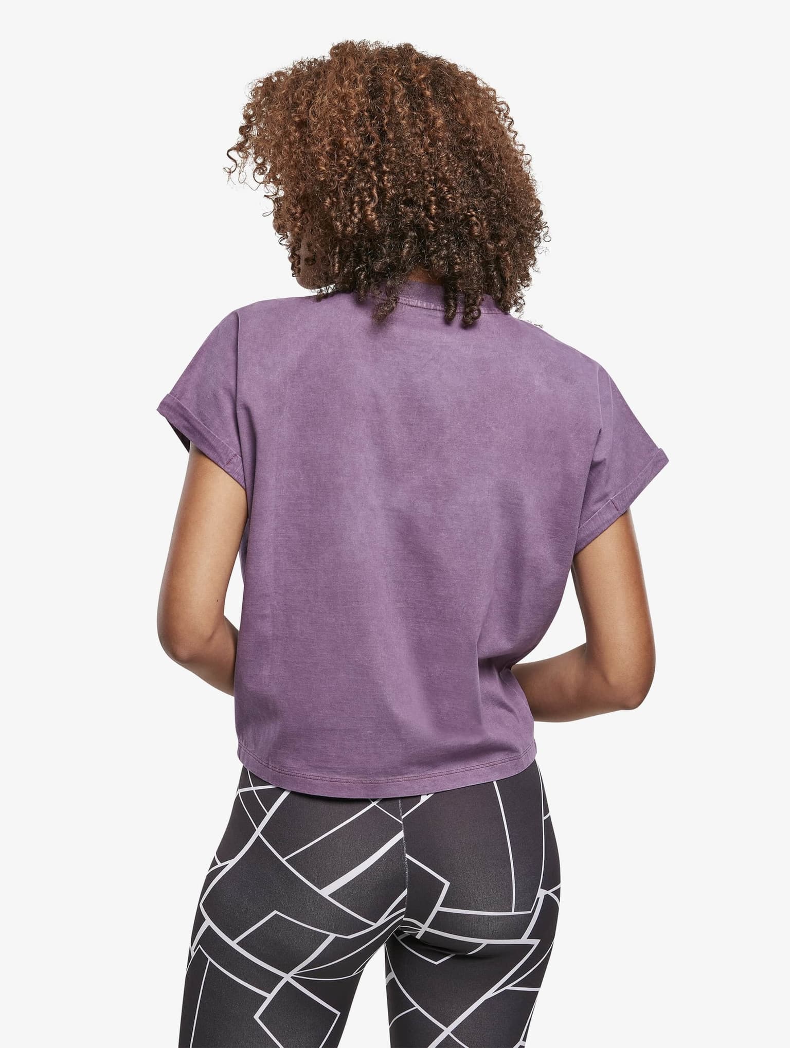 Urban Classics Ladies Short Pigment Dye Cut On Sleeve Tee – Bild 2