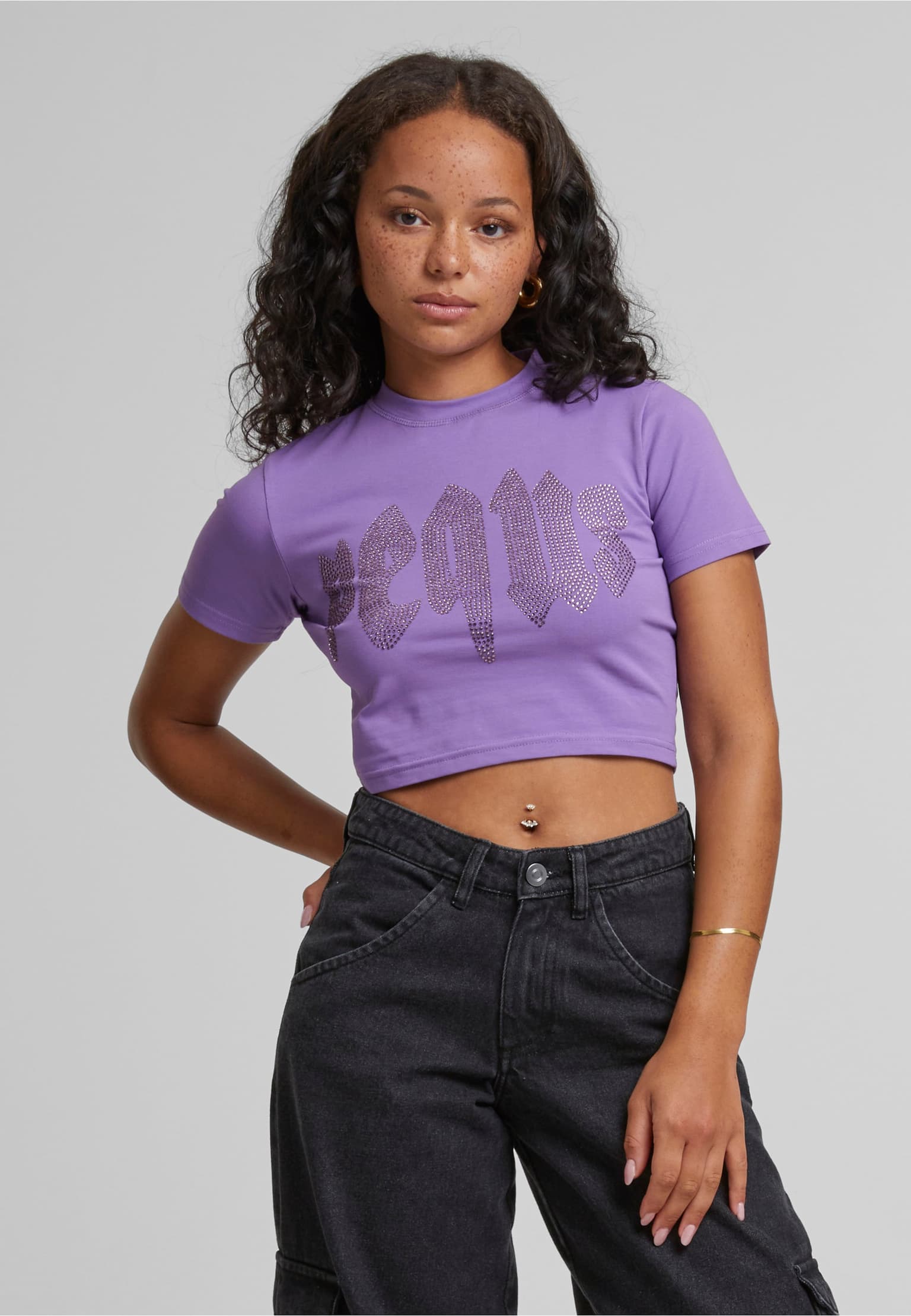 PEQUS Rhinestone Mythic Logo Top