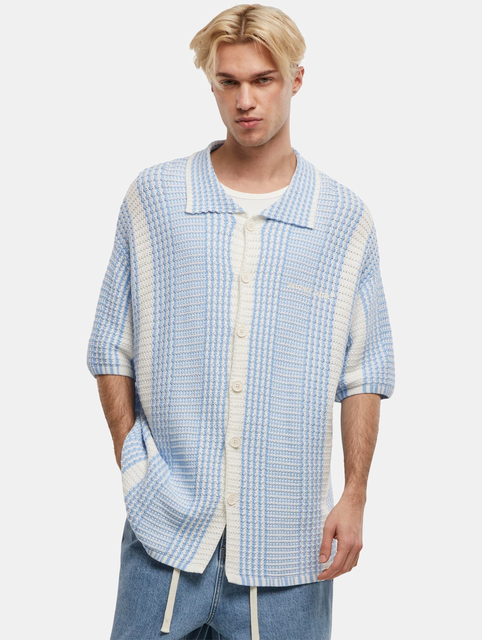Another Cotton Lab Oversized Mesh Knit Summer Shirt
