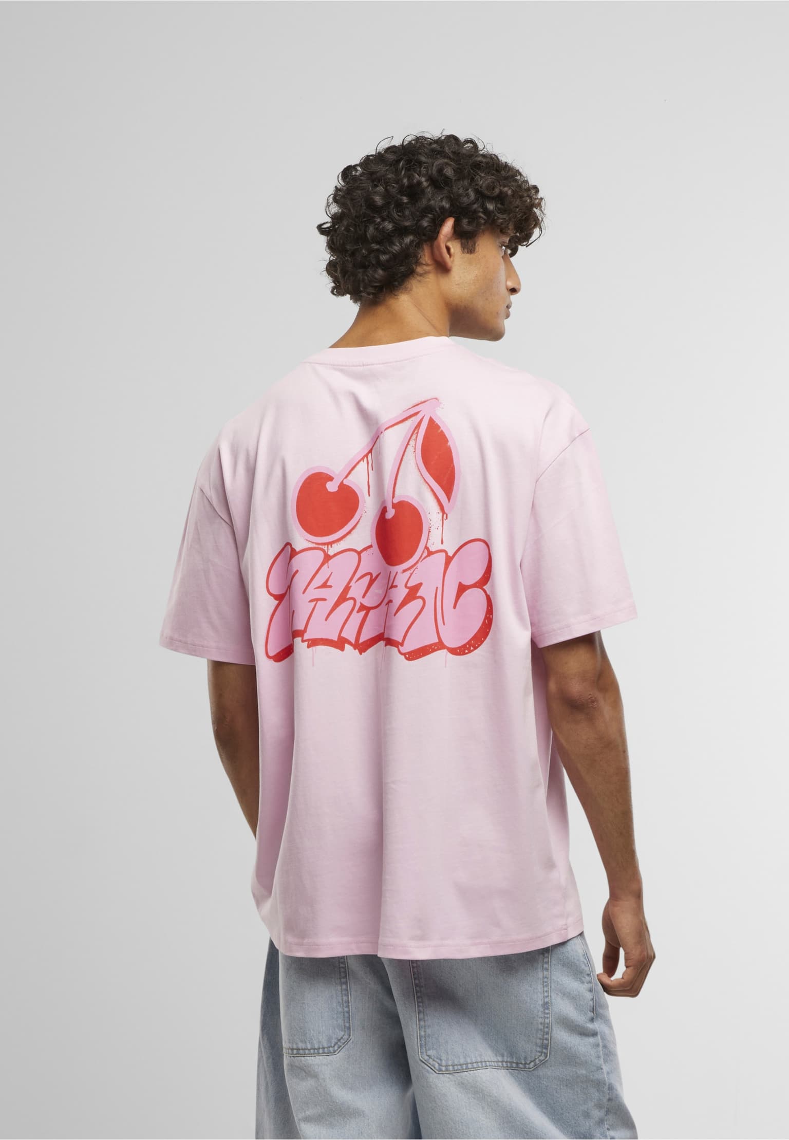 Mister Tee Pink Cherries Oversize