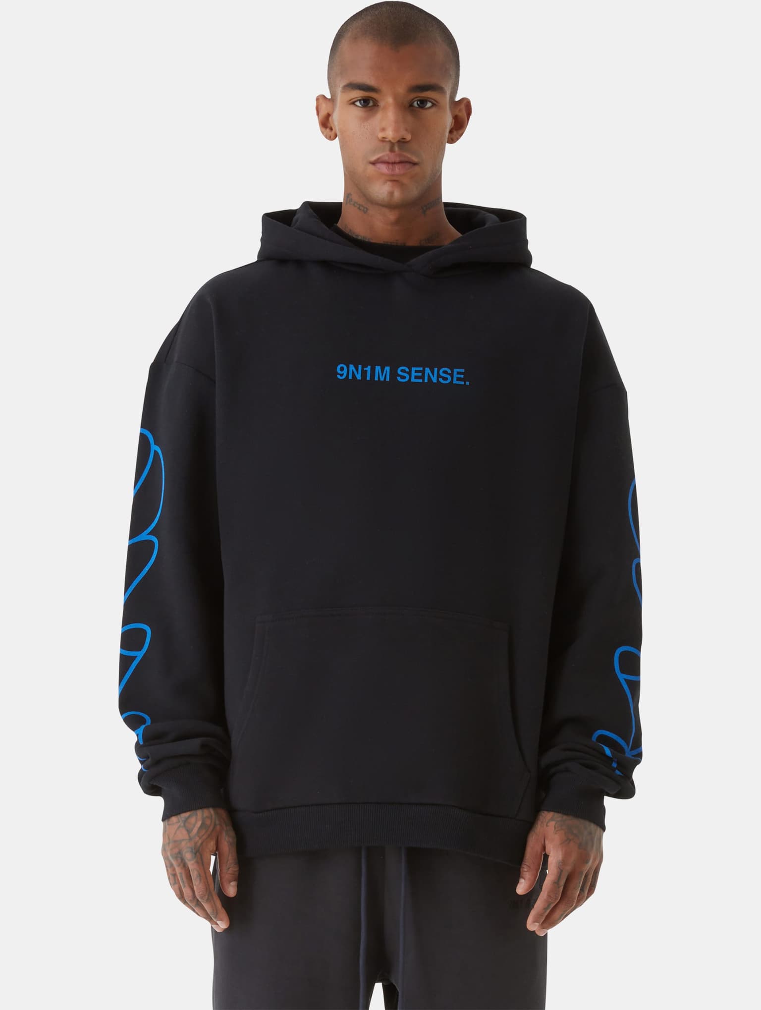 9N1M SENSE Blue Logo Hoodie
