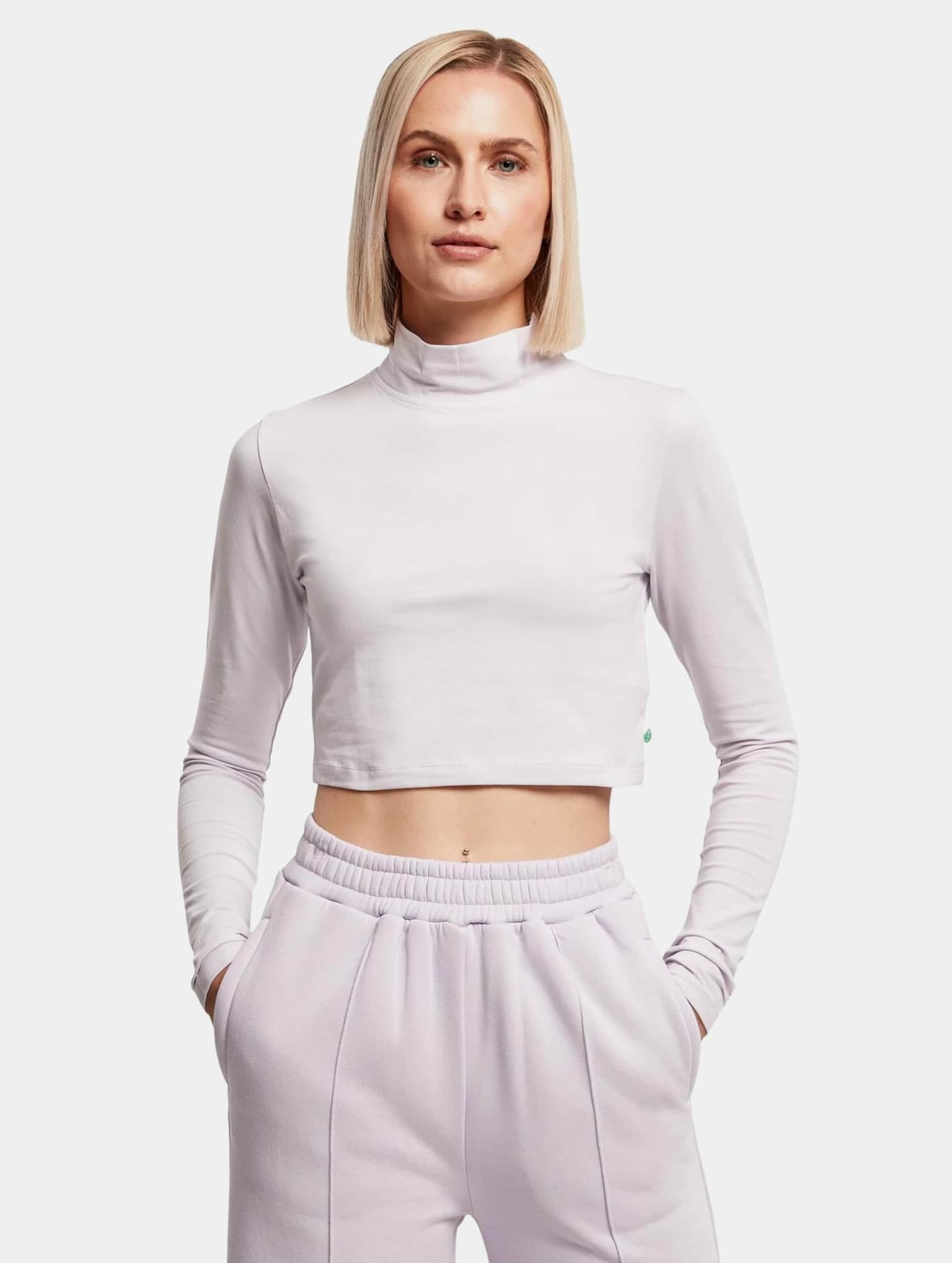 Urban Classics Ladies Essentials Cropped Turtelneck Longsleeve