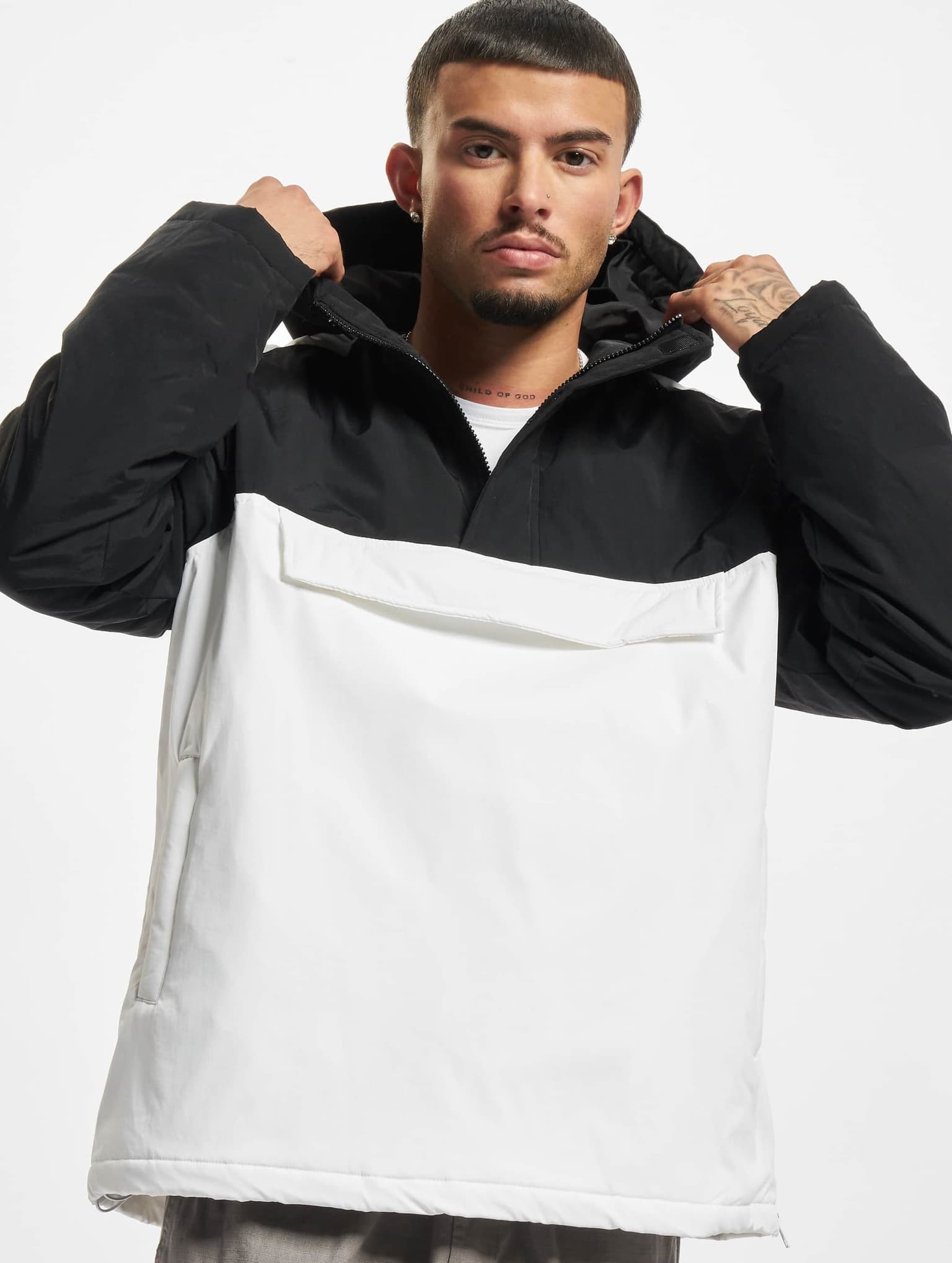 Urban Classics 3-Tone Padded Pull Over Hooded Jacket