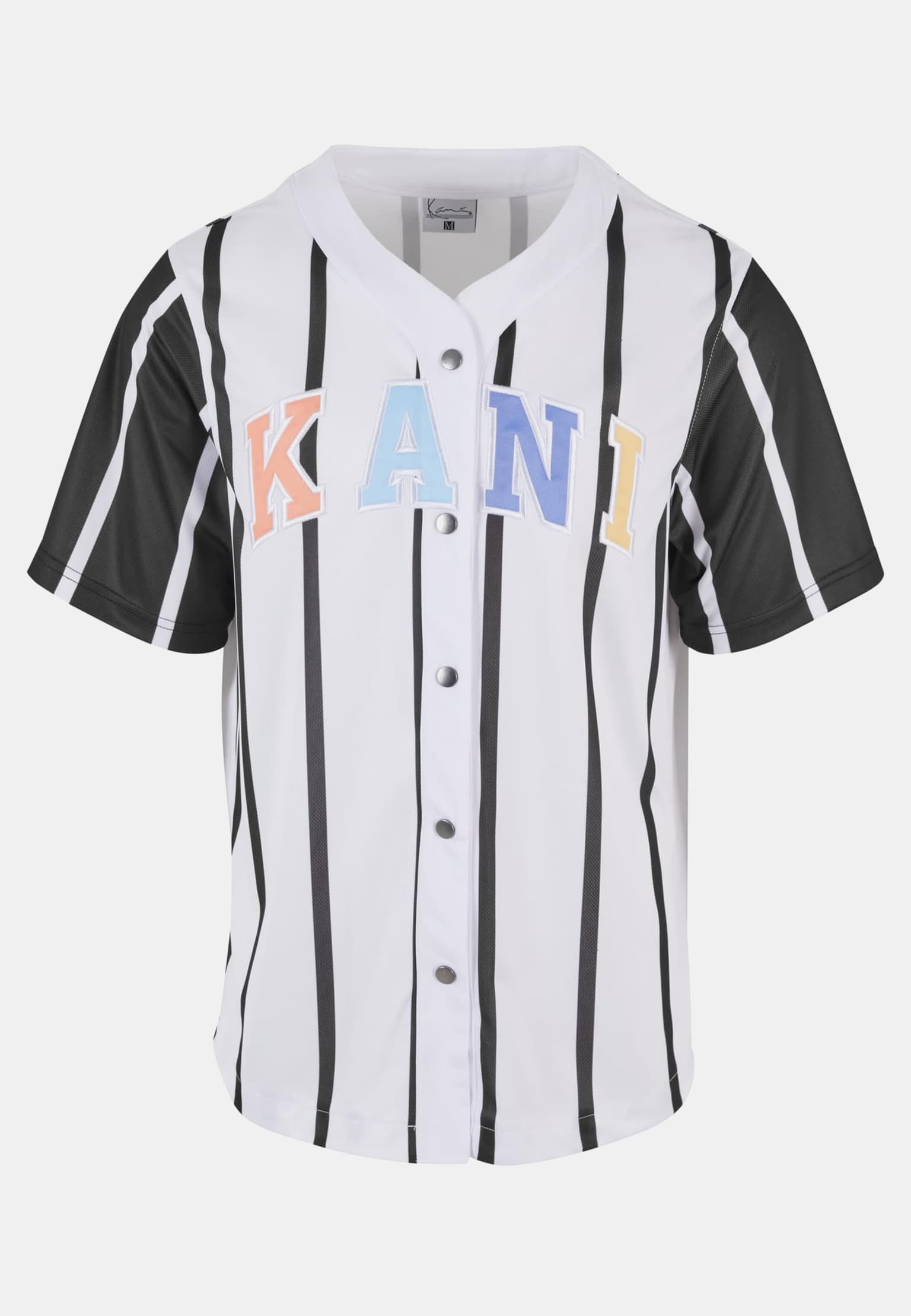 Karl Kani Serif Striped Block Baseball Shirt – Bild 4