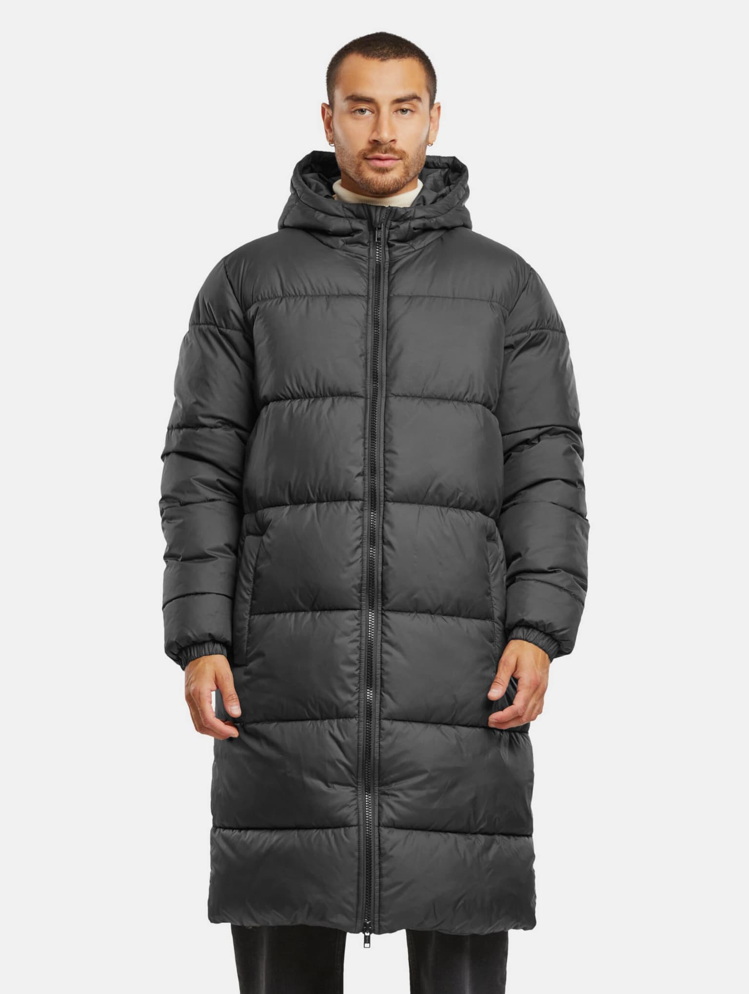 Urban Classics Mens Long Puffer Mantel – Bild 3