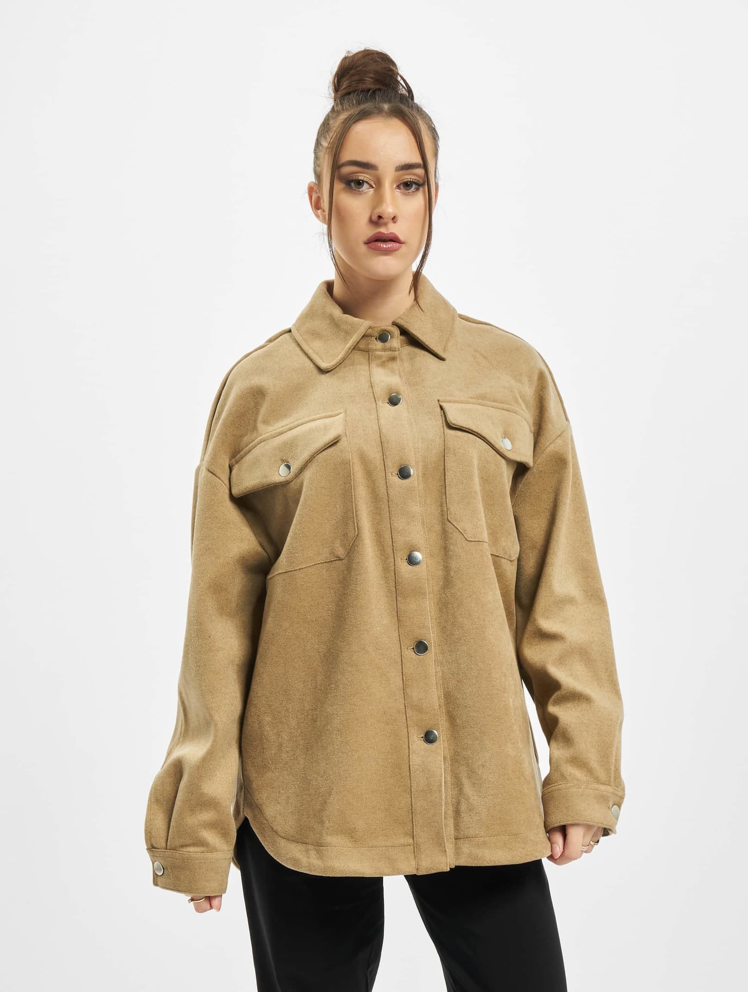 Urban Classics Ladies Classic Overshirt – Bild 3
