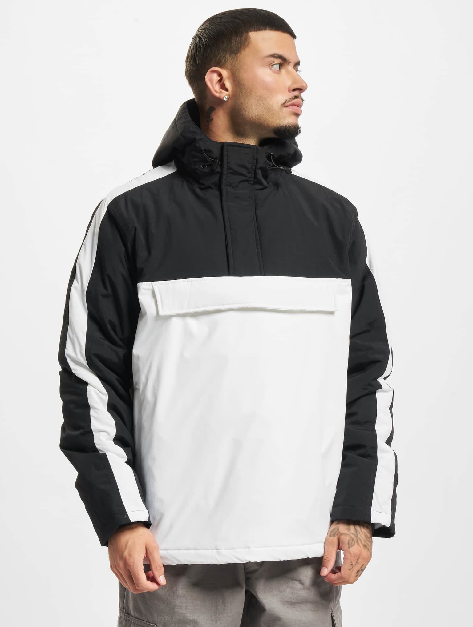 Urban Classics 3-Tone Padded Pull Over Hooded Jacket – Bild 3