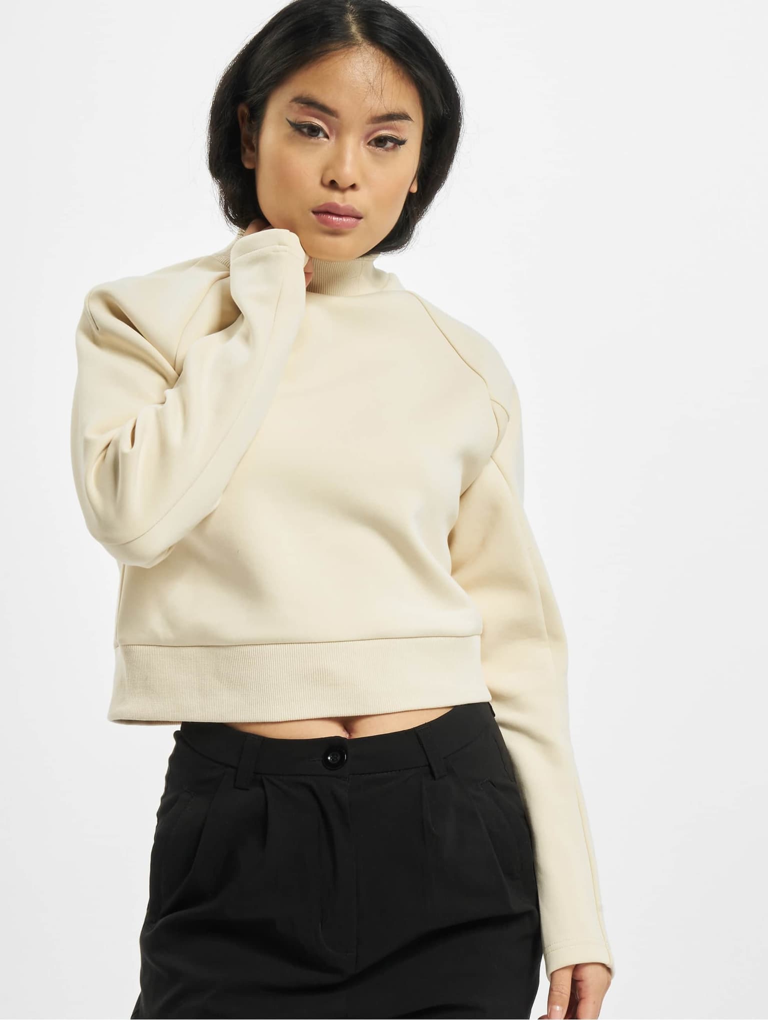 Urban Classics Ladies Interlock Short Turtleneck Crew
