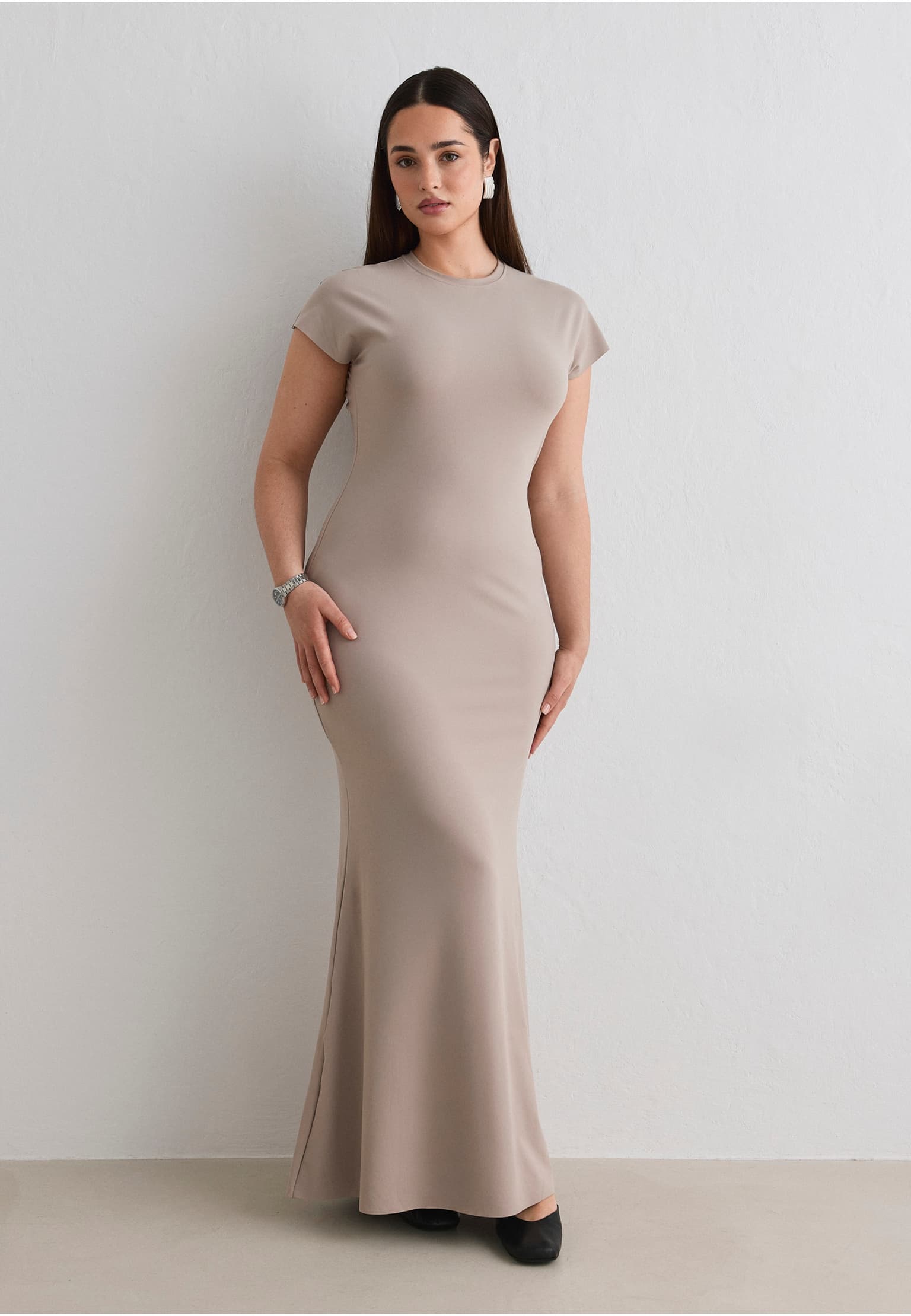 aimn Sense Mermaid Cap Sleeve Dress