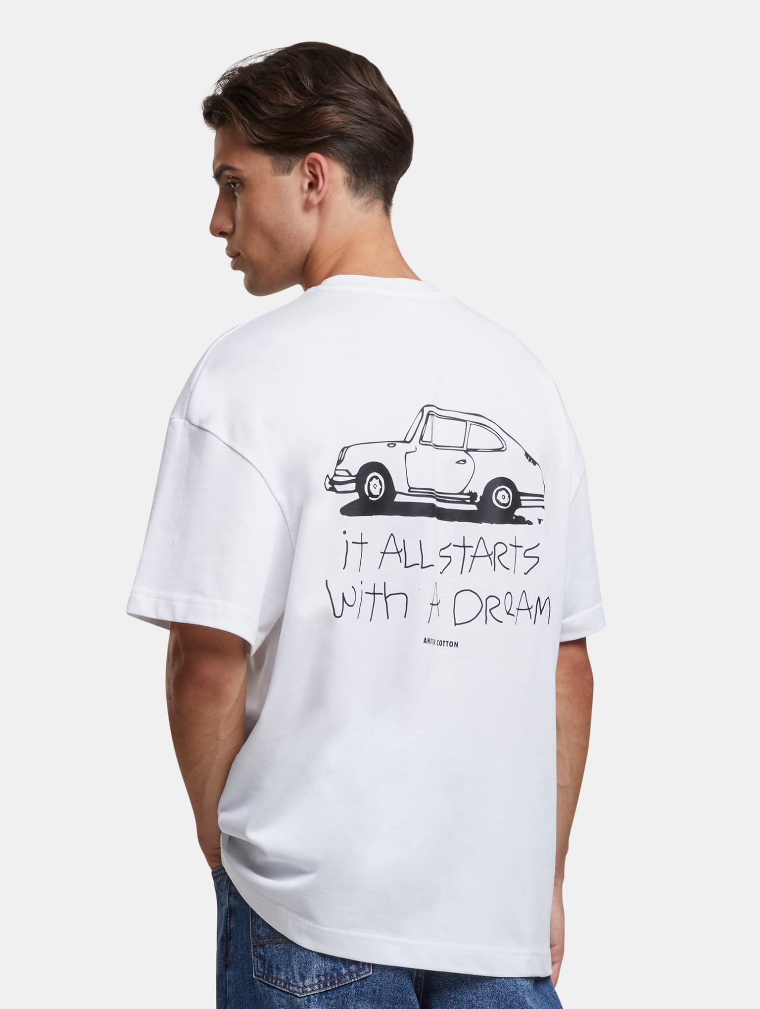 Another Cotton Lab It All Starts With A Dream Oversize T-Shirt