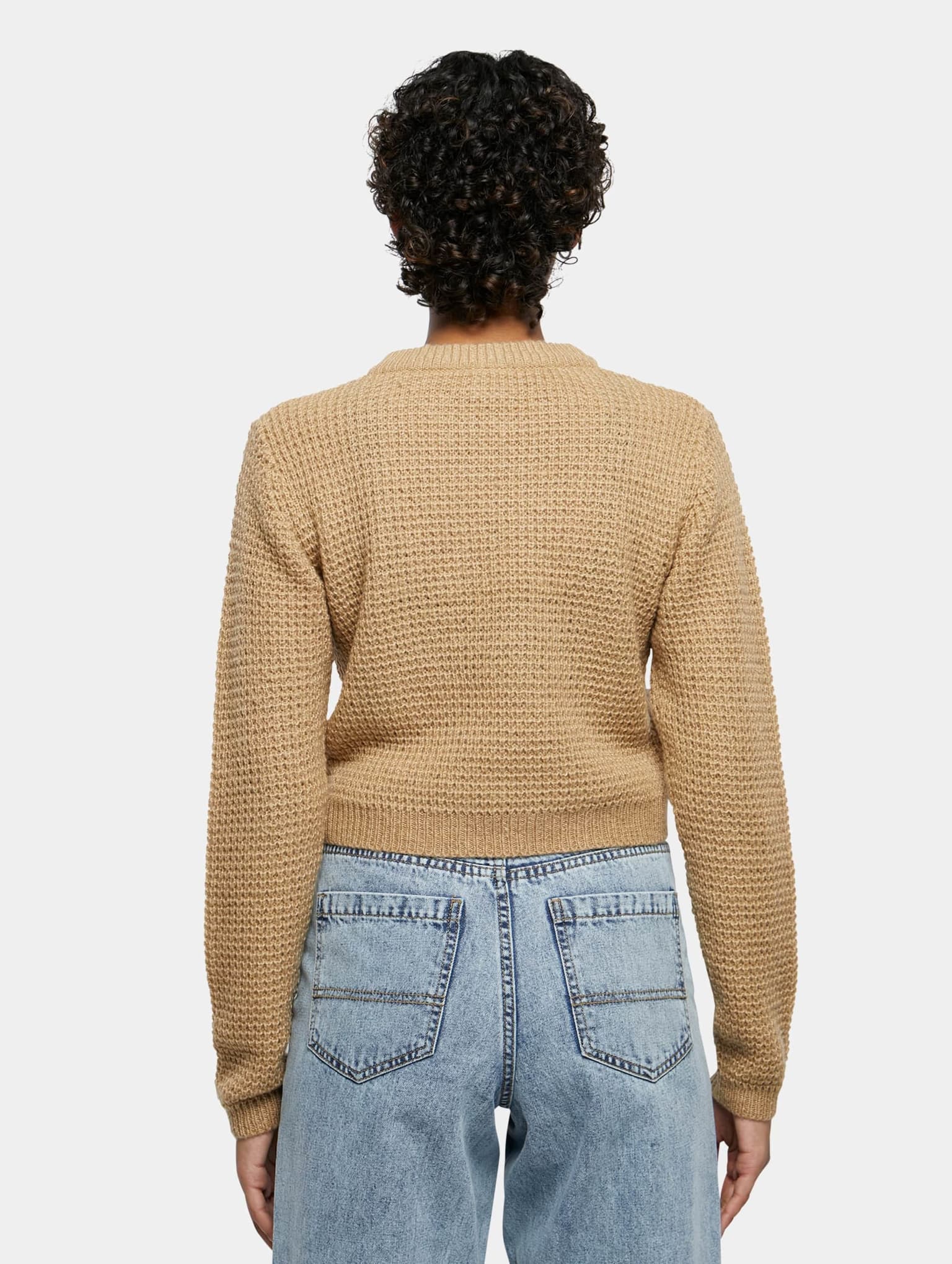 Urban Classics Ladies Short Waffle Sweater – Bild 2