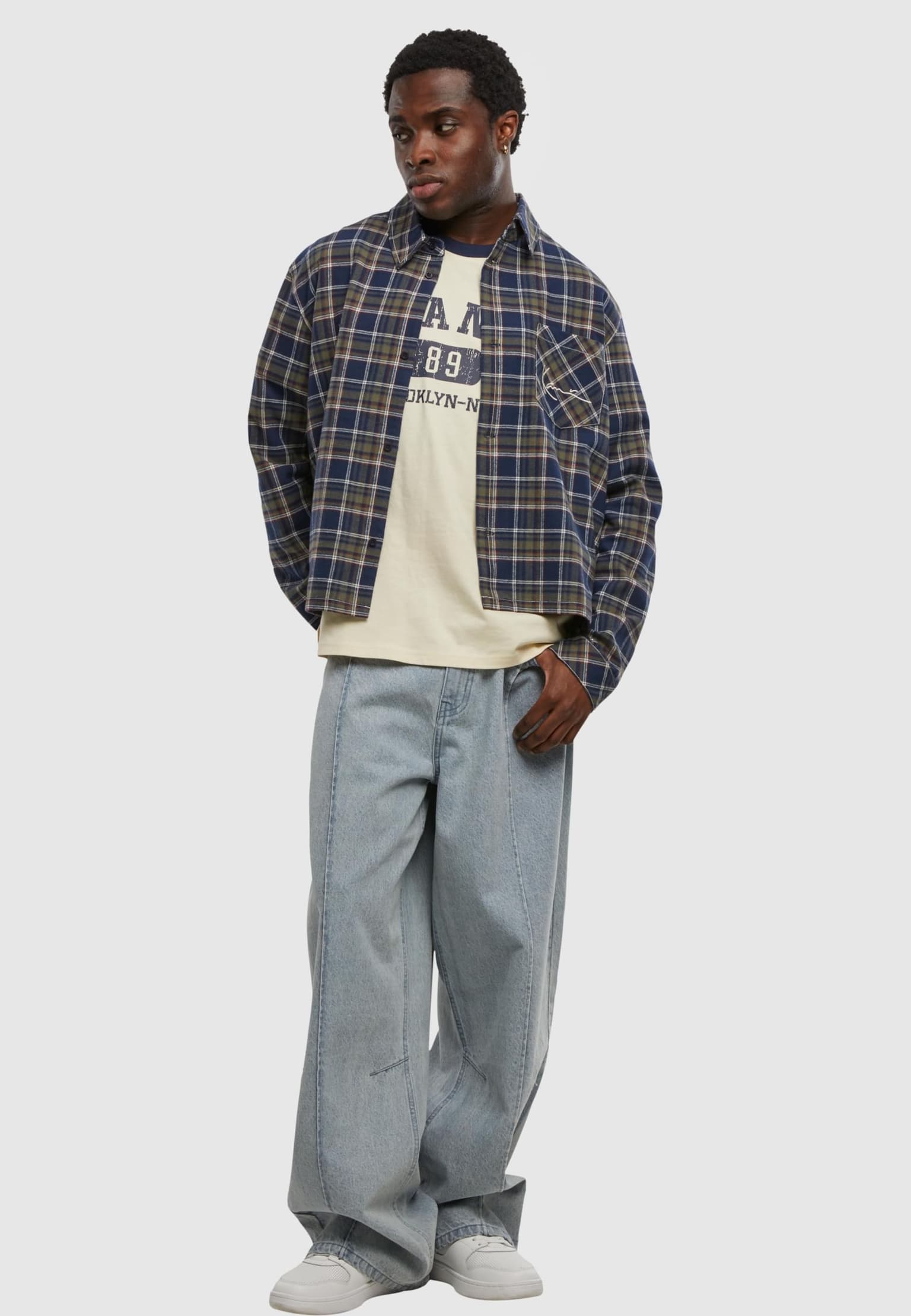 Karl Kani Small Signature Cropped Check Shirt – Bild 4