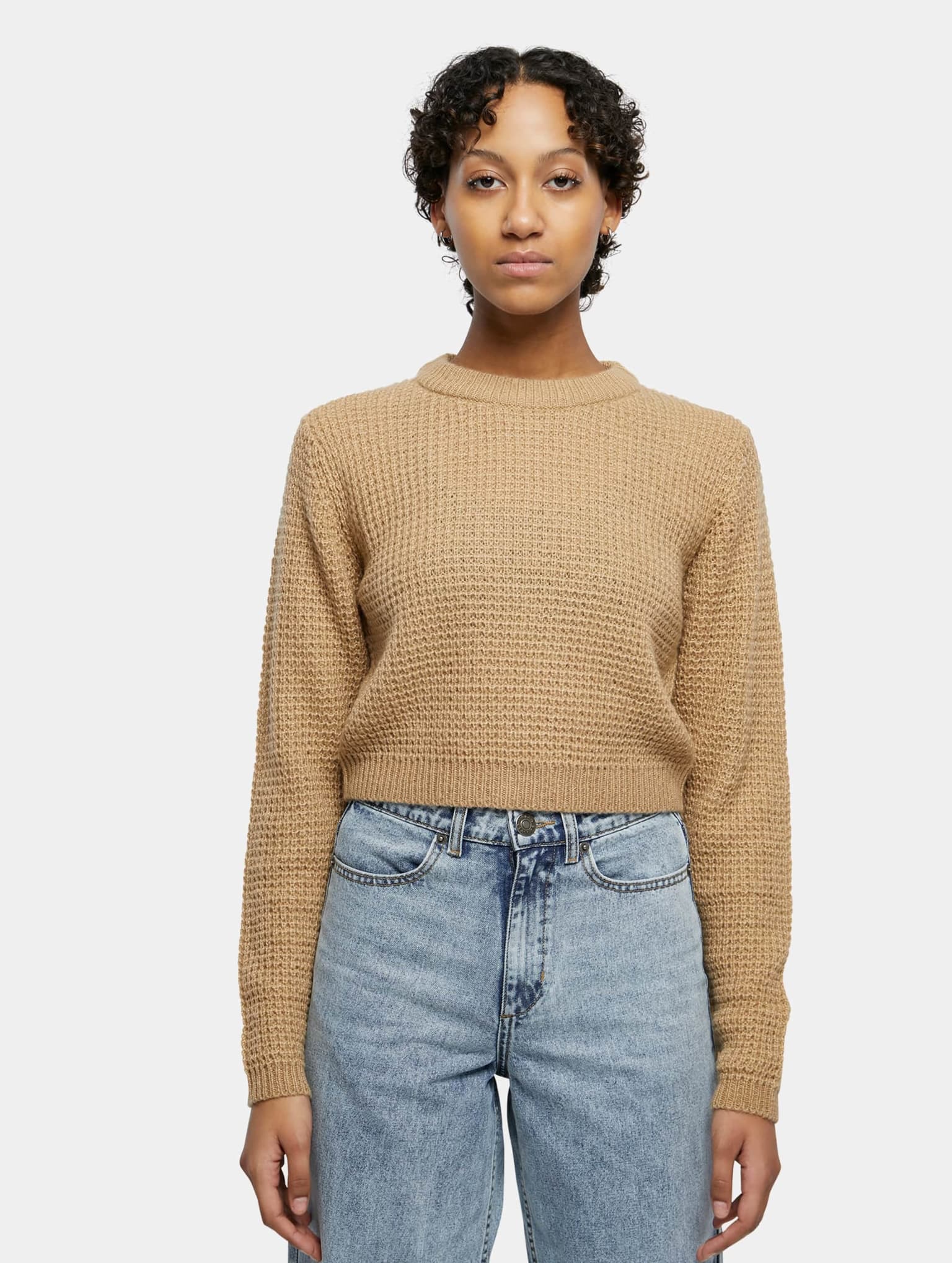 Urban Classics Ladies Short Waffle Sweater – Bild 3