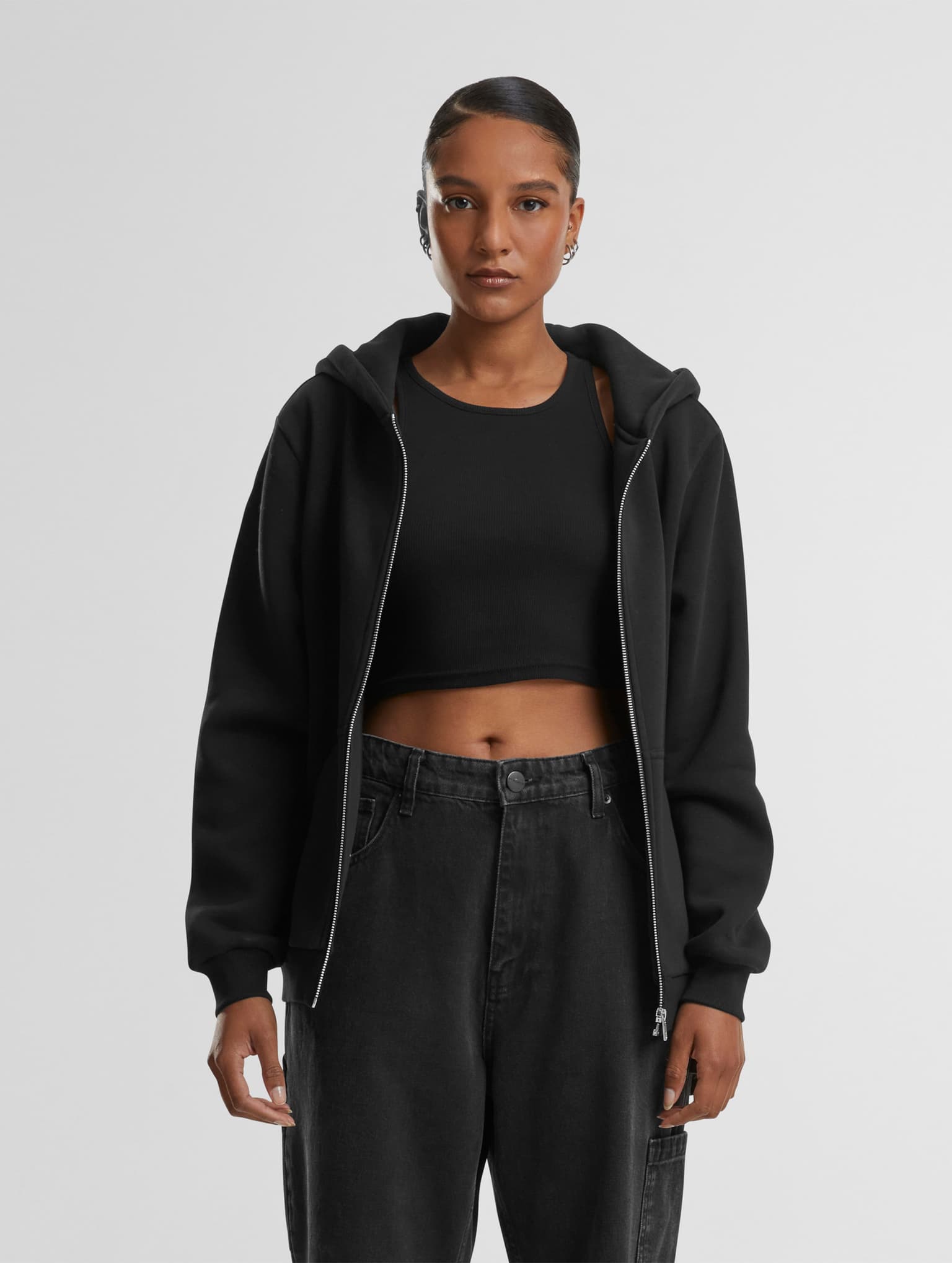 Urban Classics Ladies Fluffy Zip Hoodie – Bild 3