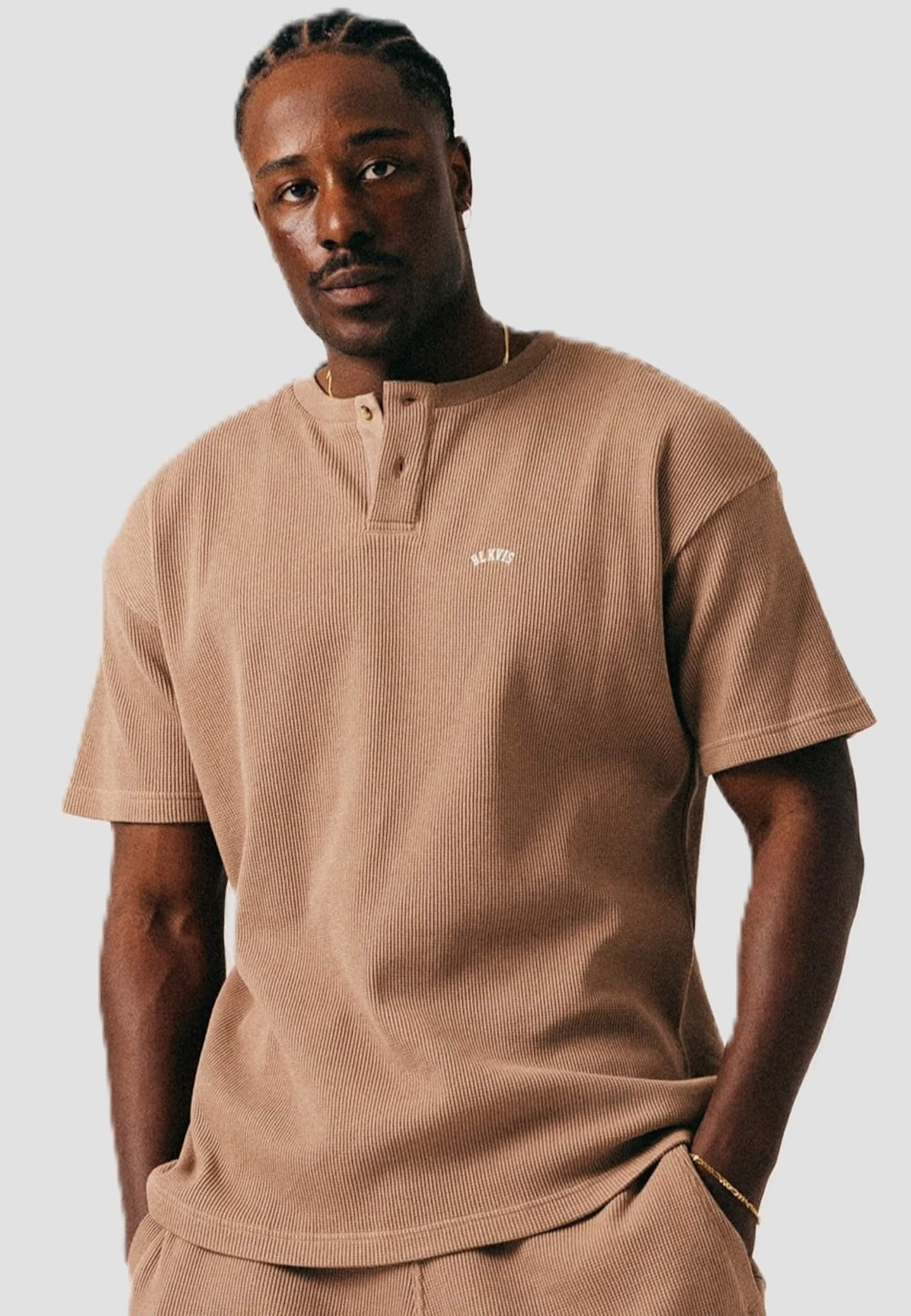 BLKVIS Waffle Henley