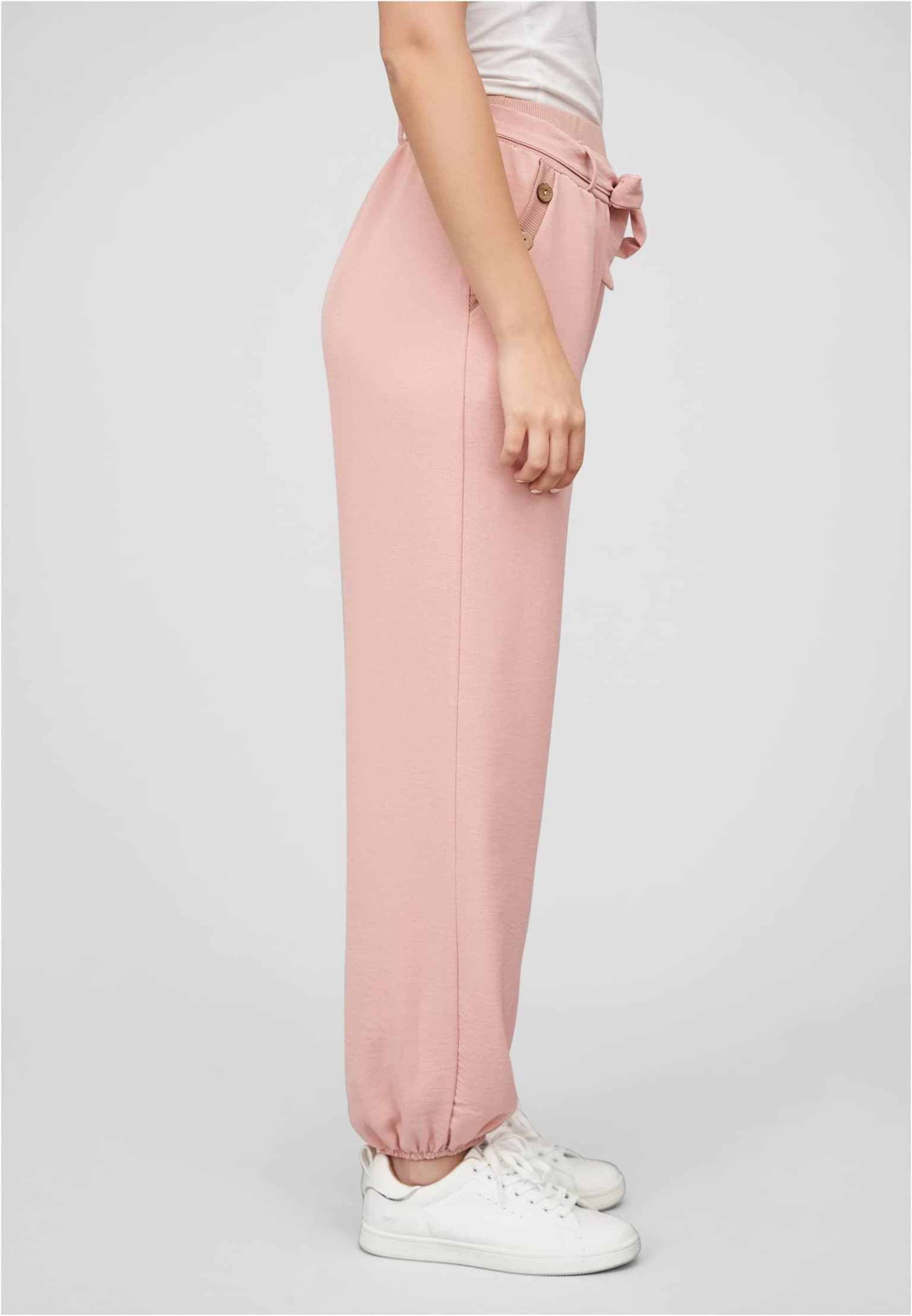 Cloud5ive Damen Sommer Hose Knopfleiste und Bindegürtel 2-Pockets – Bild 4