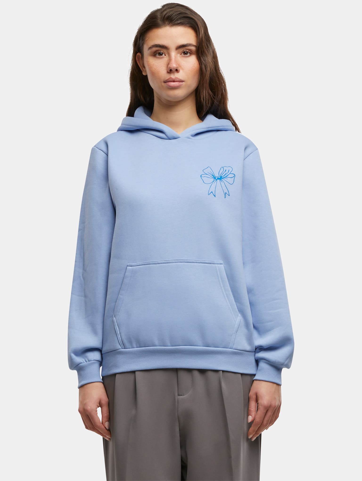 Miss Tee Good Vibes Bow Ladies Fluffy Hoody – Bild 3