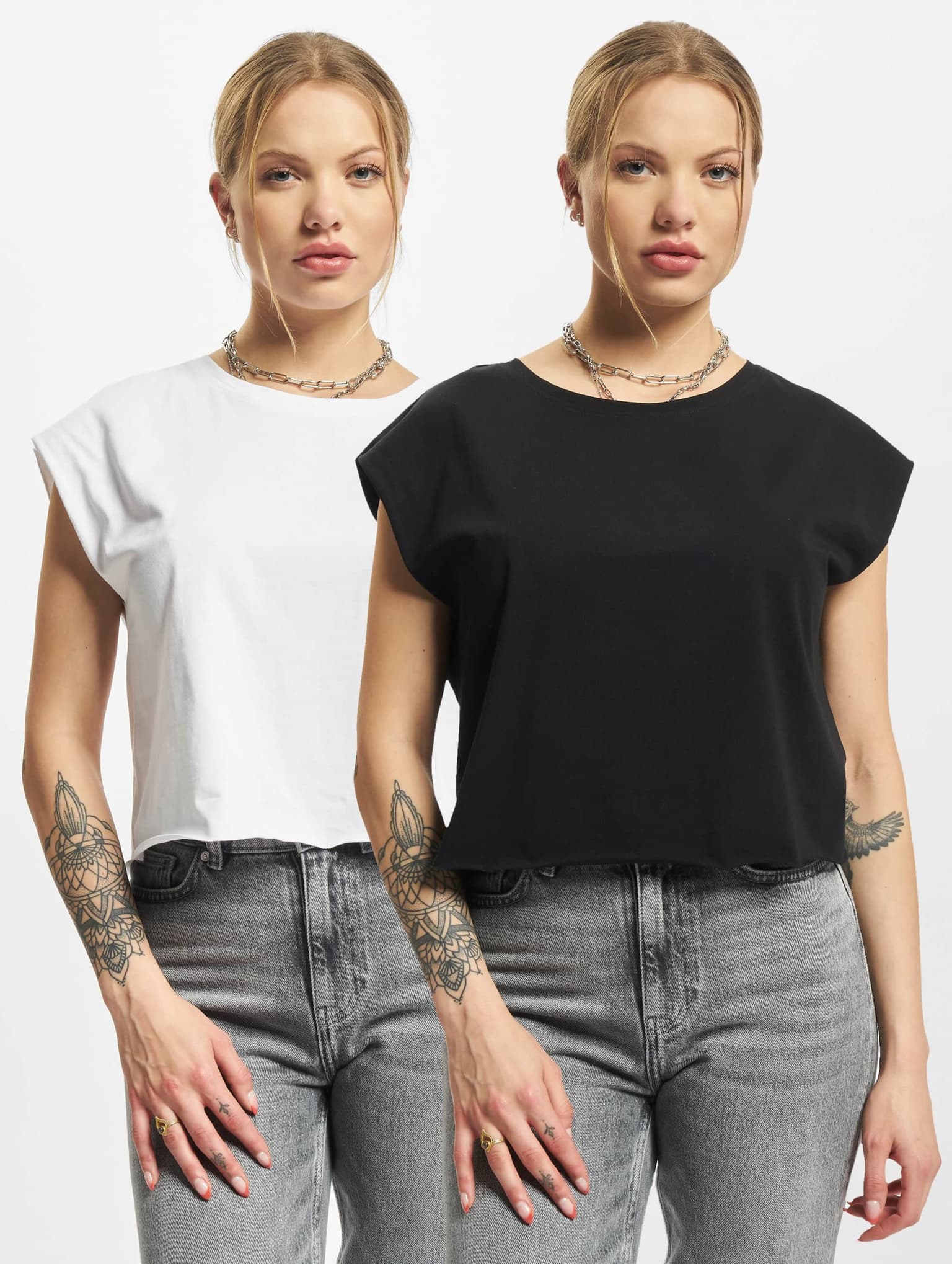Urban Classics Ladies Essentials Short Tee 2-Pack